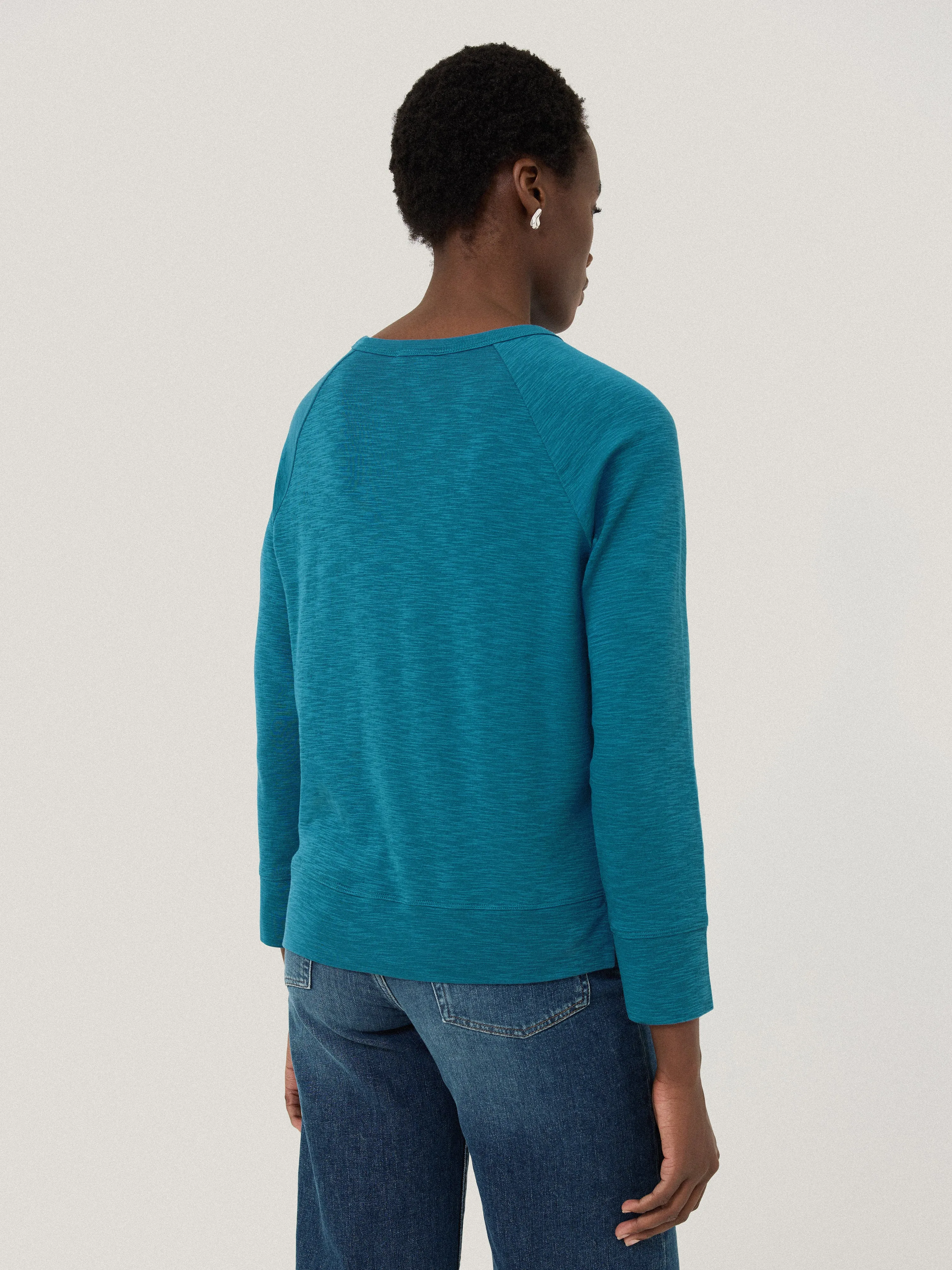 Cotton Luxe Raglan Tee | Calm Blue sold by Jigsaw product image thumbnail 5