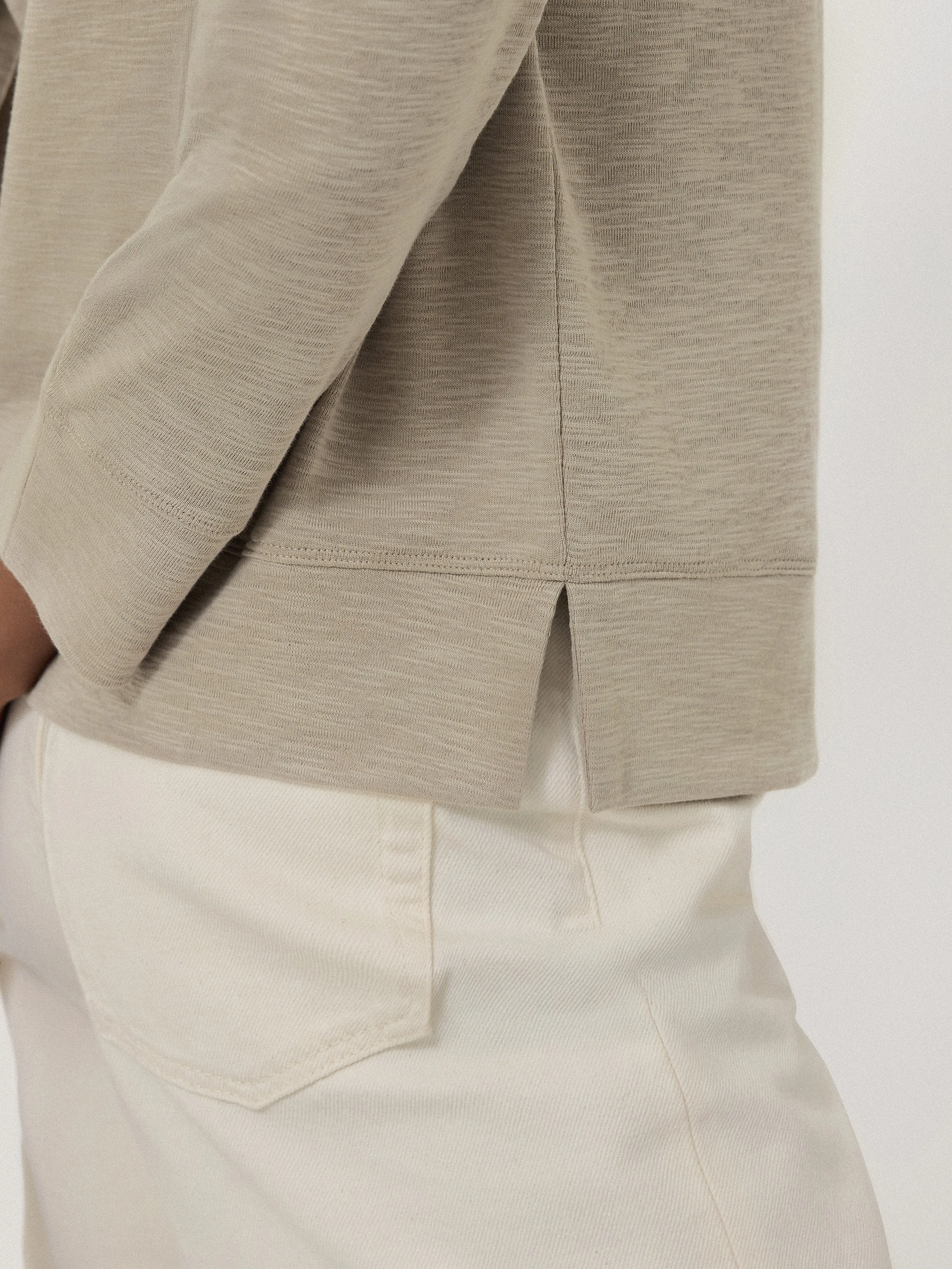 Cotton Luxe Raglan Tee | Grey sold by Jigsaw product image thumbnail 2