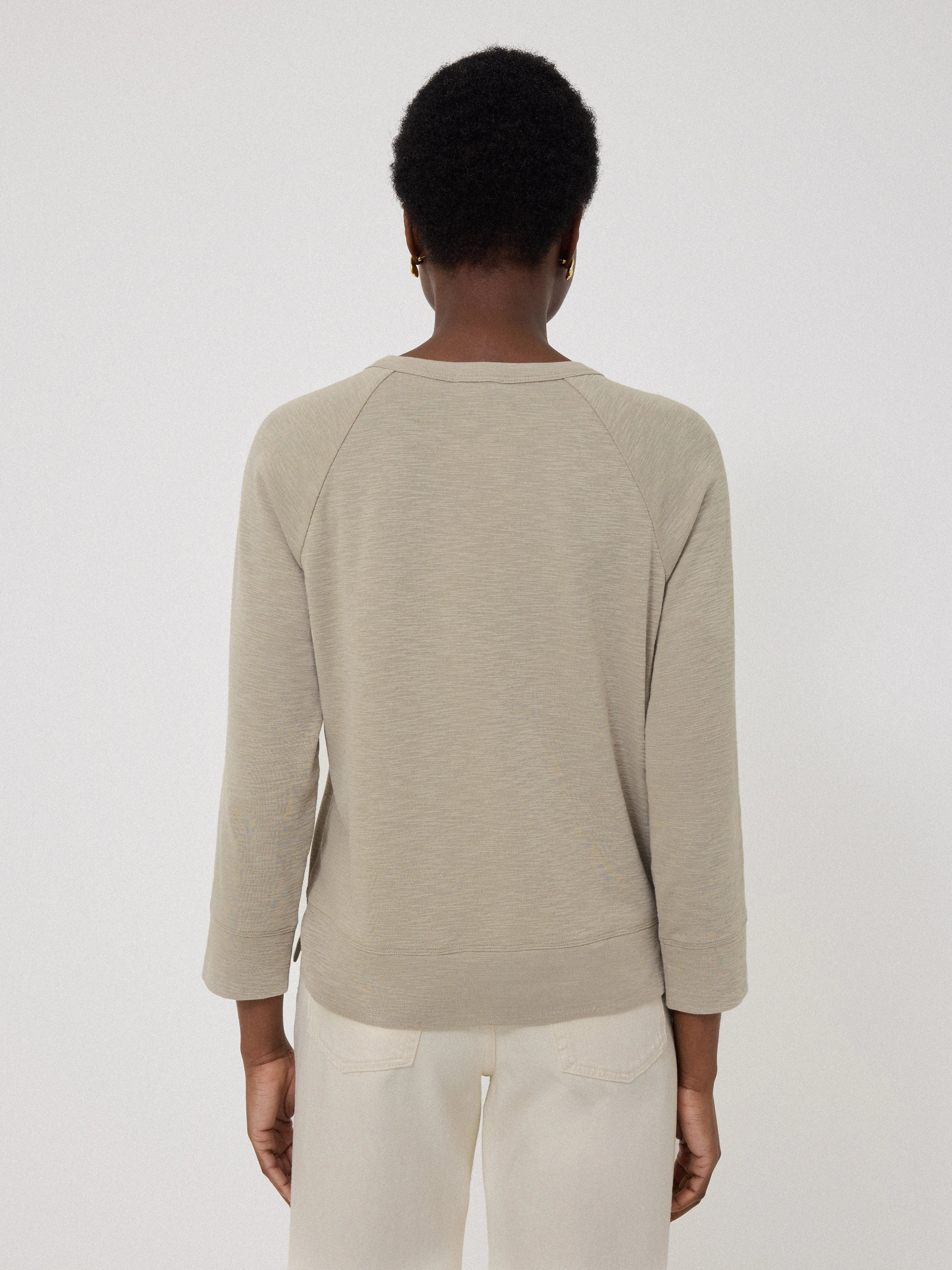 Cotton Luxe Raglan Tee | Grey sold by Jigsaw product image thumbnail 5