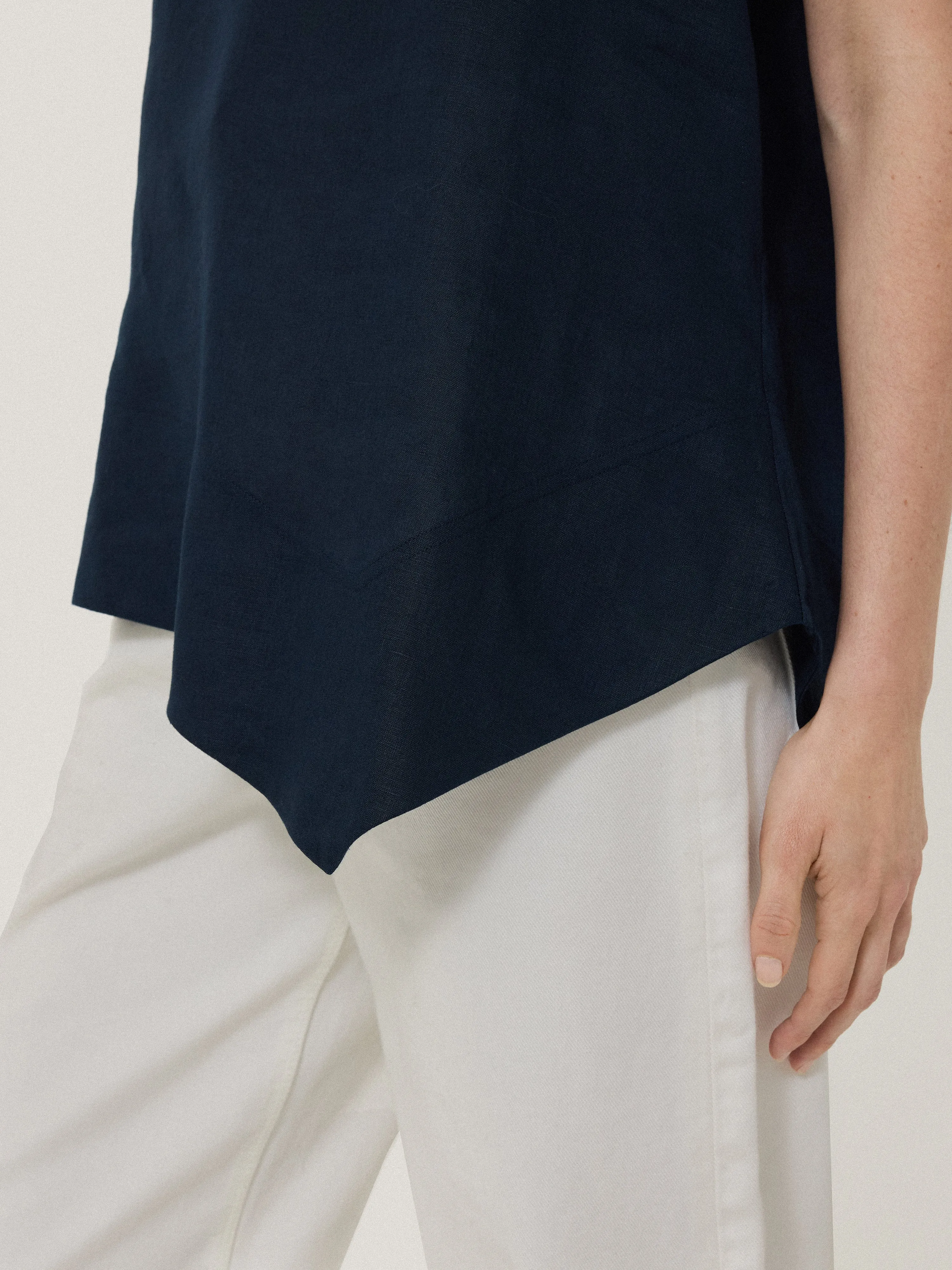 Linen Relaxed Top | Navy sold by Jigsaw product image thumbnail 4