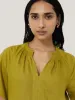 Linen Smocked T-shirt Dress | Green sold by Jigsaw