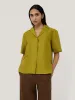 Linen Casual Collar Shirt | Green sold by Jigsaw