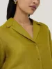 Linen Casual Collar Shirt | Green sold by Jigsaw
