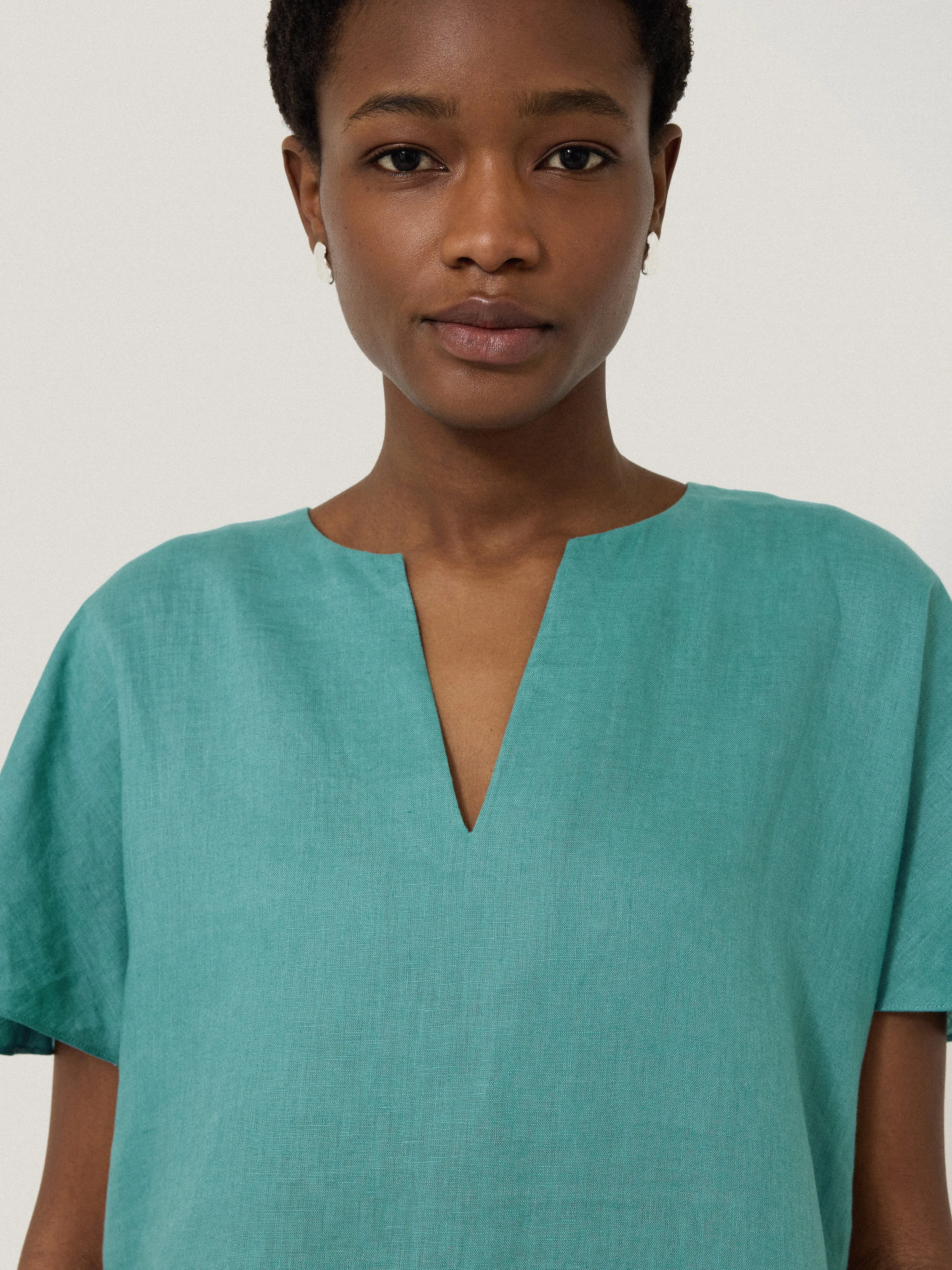 Linen Relaxed Top | Blue sold by Jigsaw product image thumbnail 5