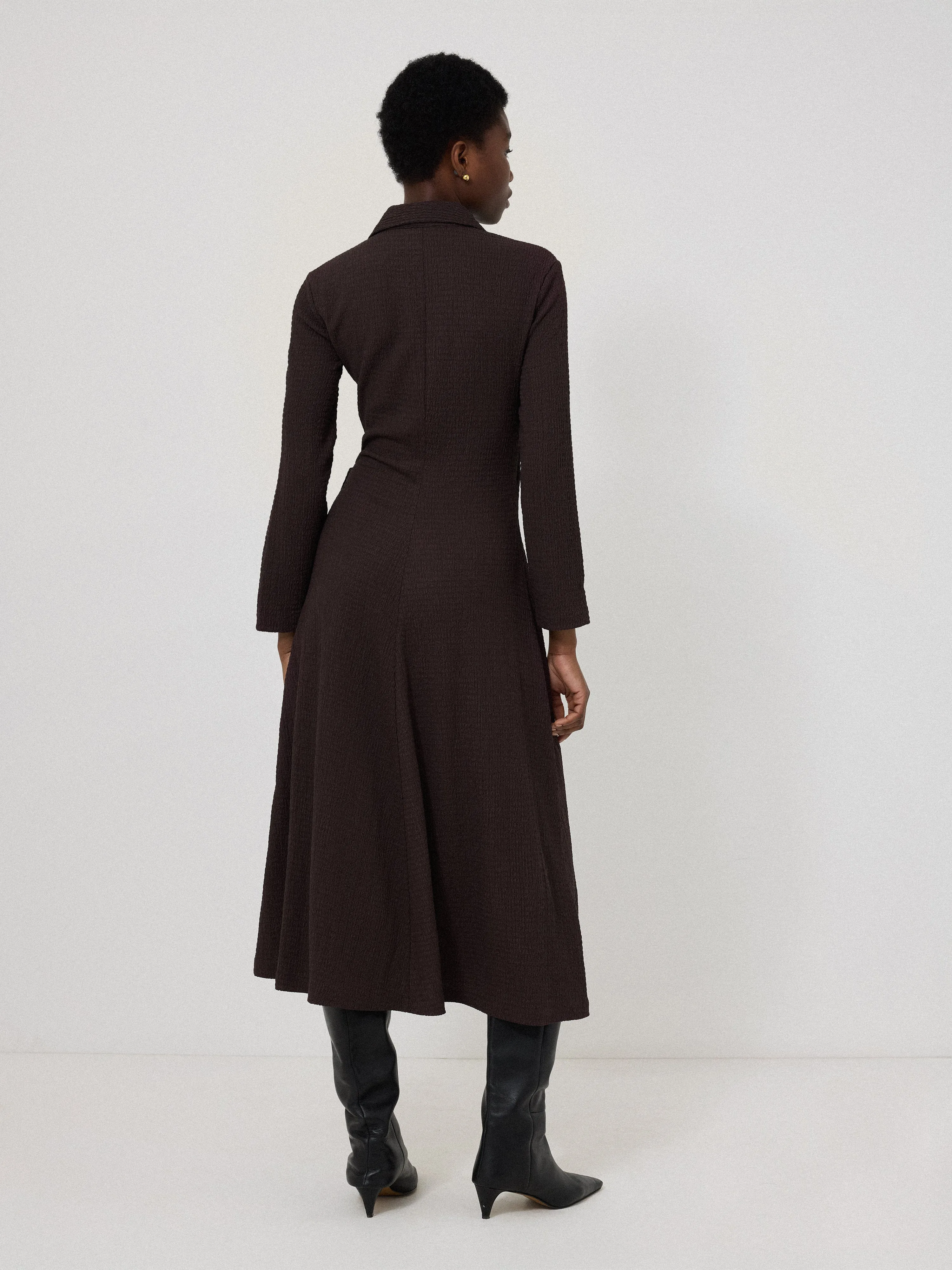 Shirt Wrap Dress | Oxblood sold by Jigsaw product image thumbnail 4