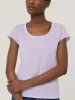 Supima Cotton Scoop Neck Tee | Lilac Ice sold by Jigsaw