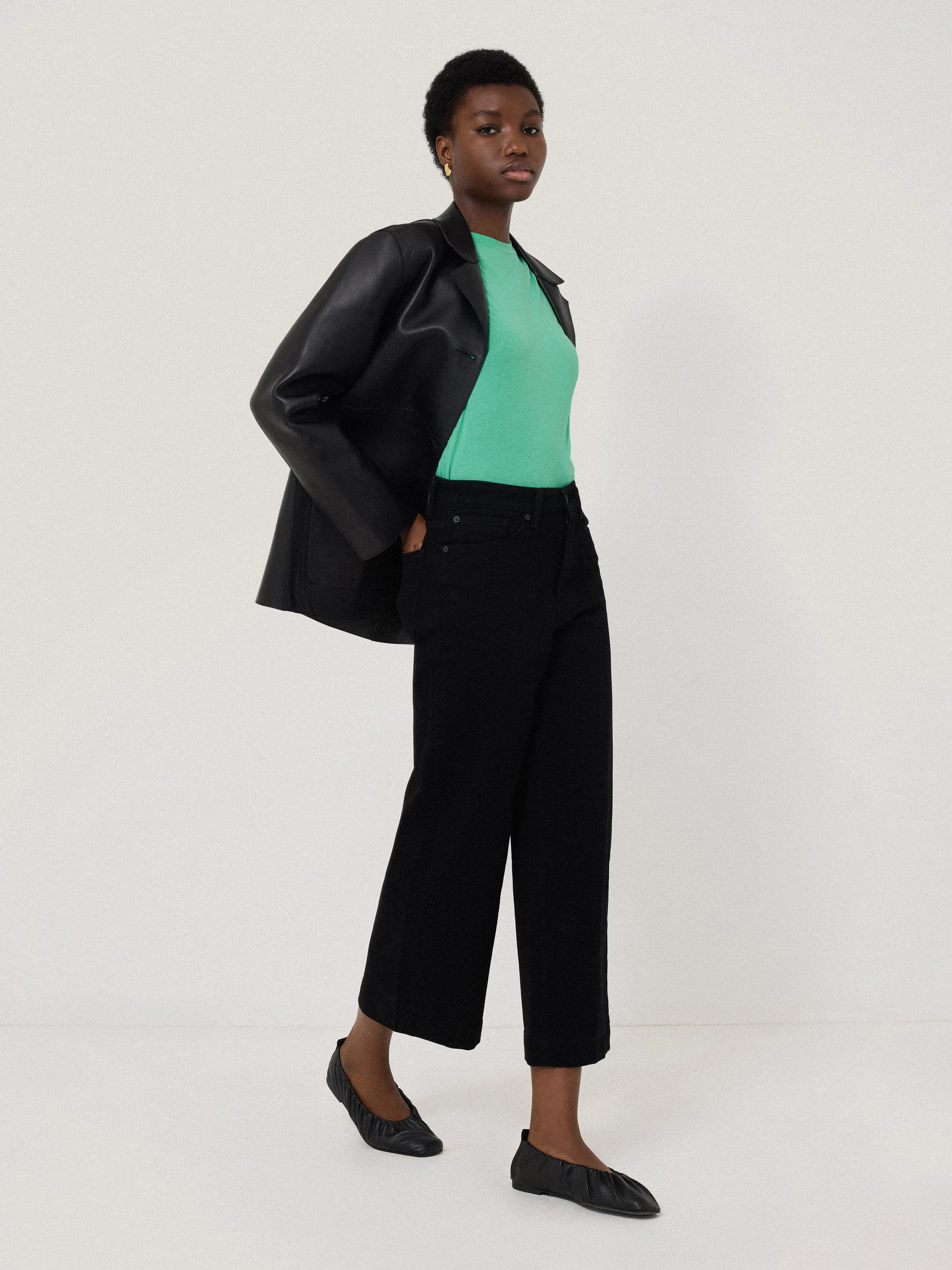 Supima Cotton Crew Neck Tee | Gemstone Green sold by Jigsaw product image thumbnail 4