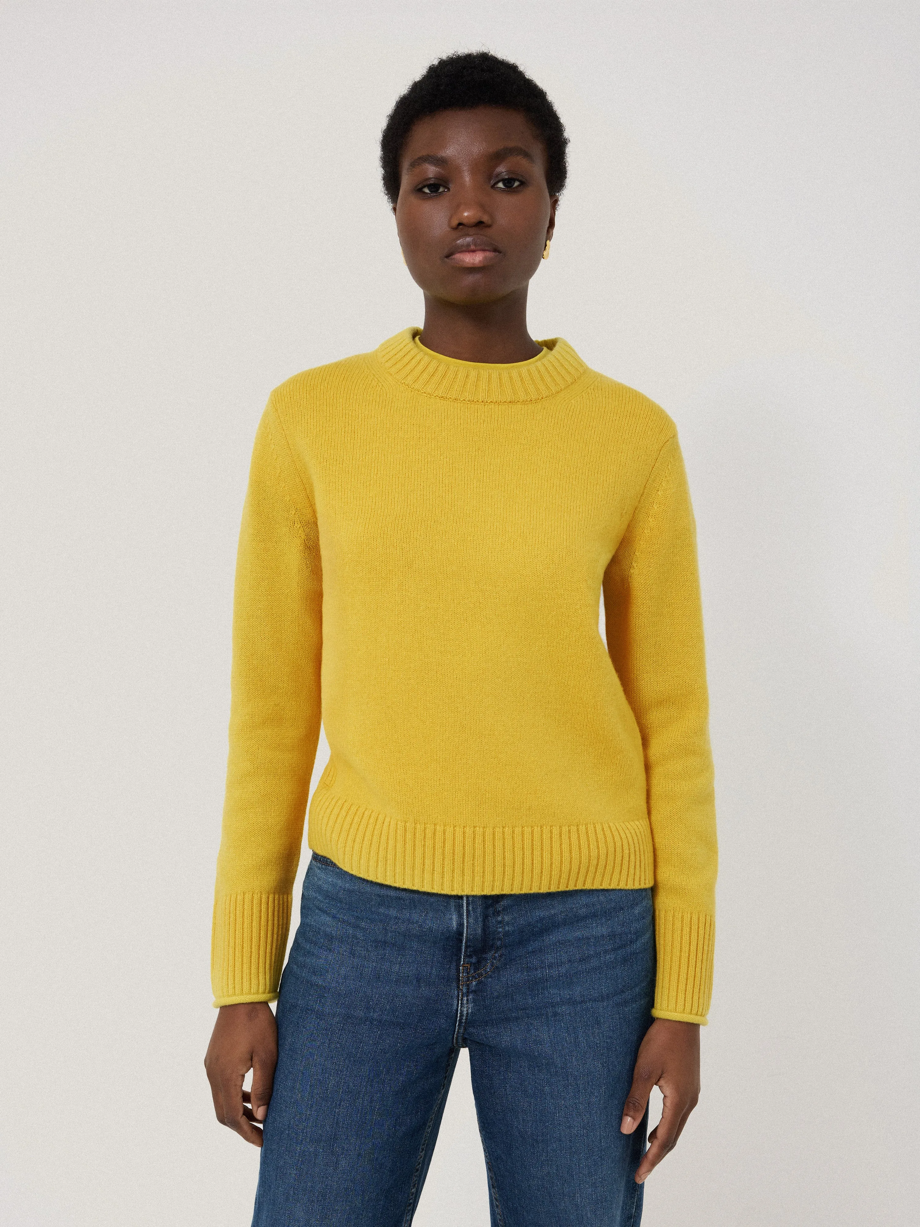 Compact Wool Cashmere Blend Jumper | Yellow sold by Jigsaw product image thumbnail 2