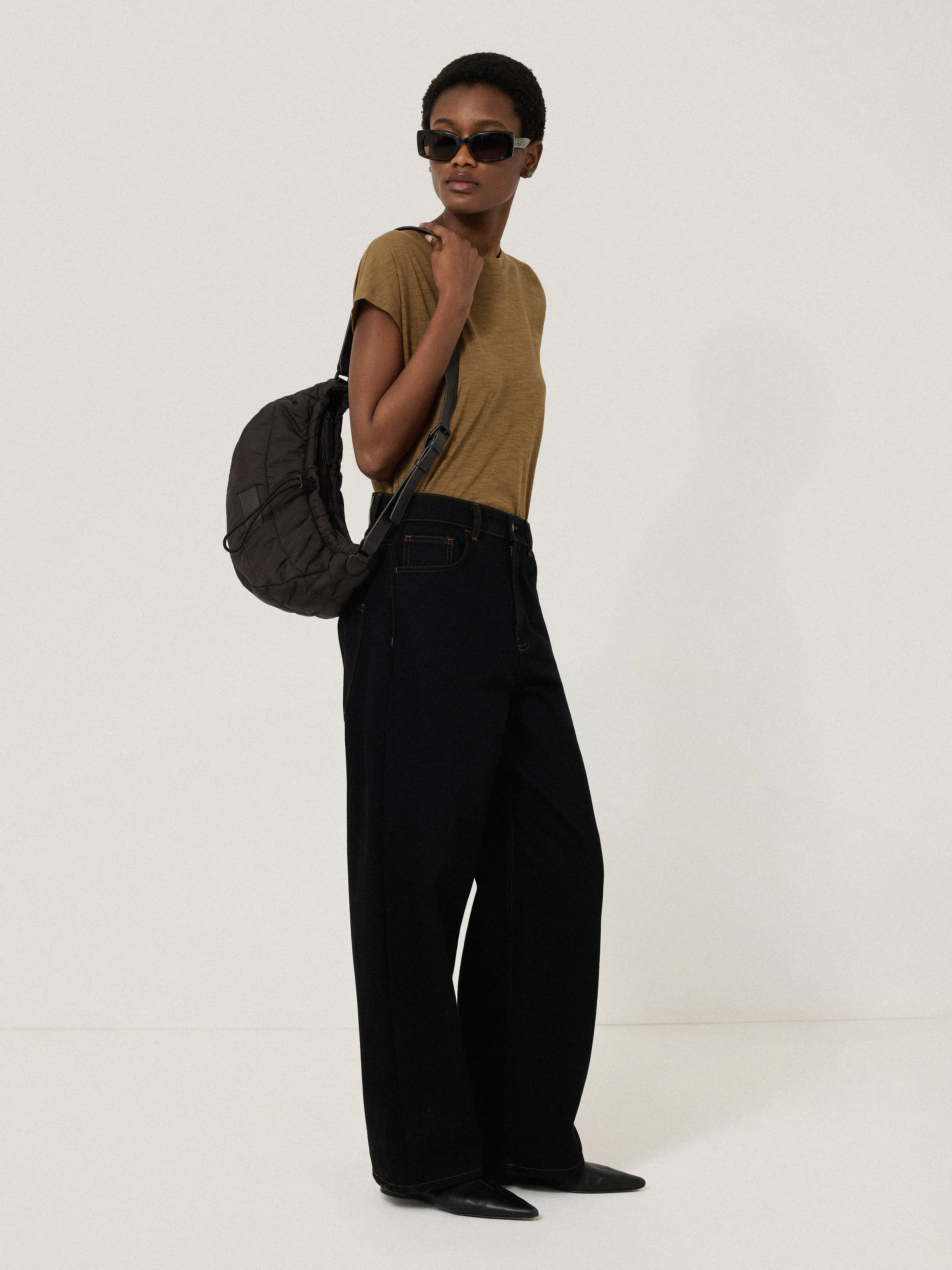 Harlech Cap Sleeve Top | Khaki sold by Jigsaw product image thumbnail 3