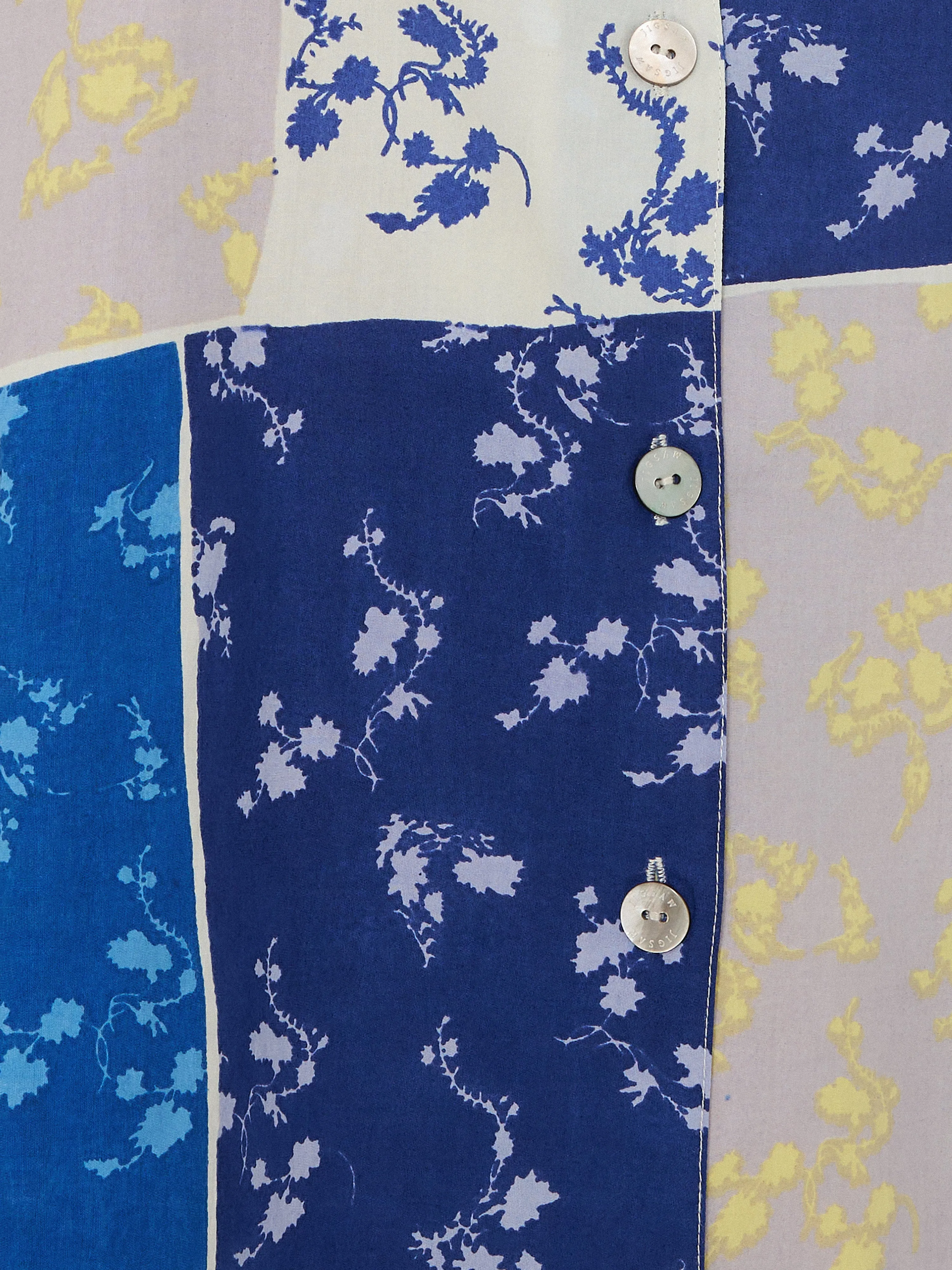 Patchwork Short Sleeve Pyjama | Blue sold by Jigsaw product image thumbnail 4