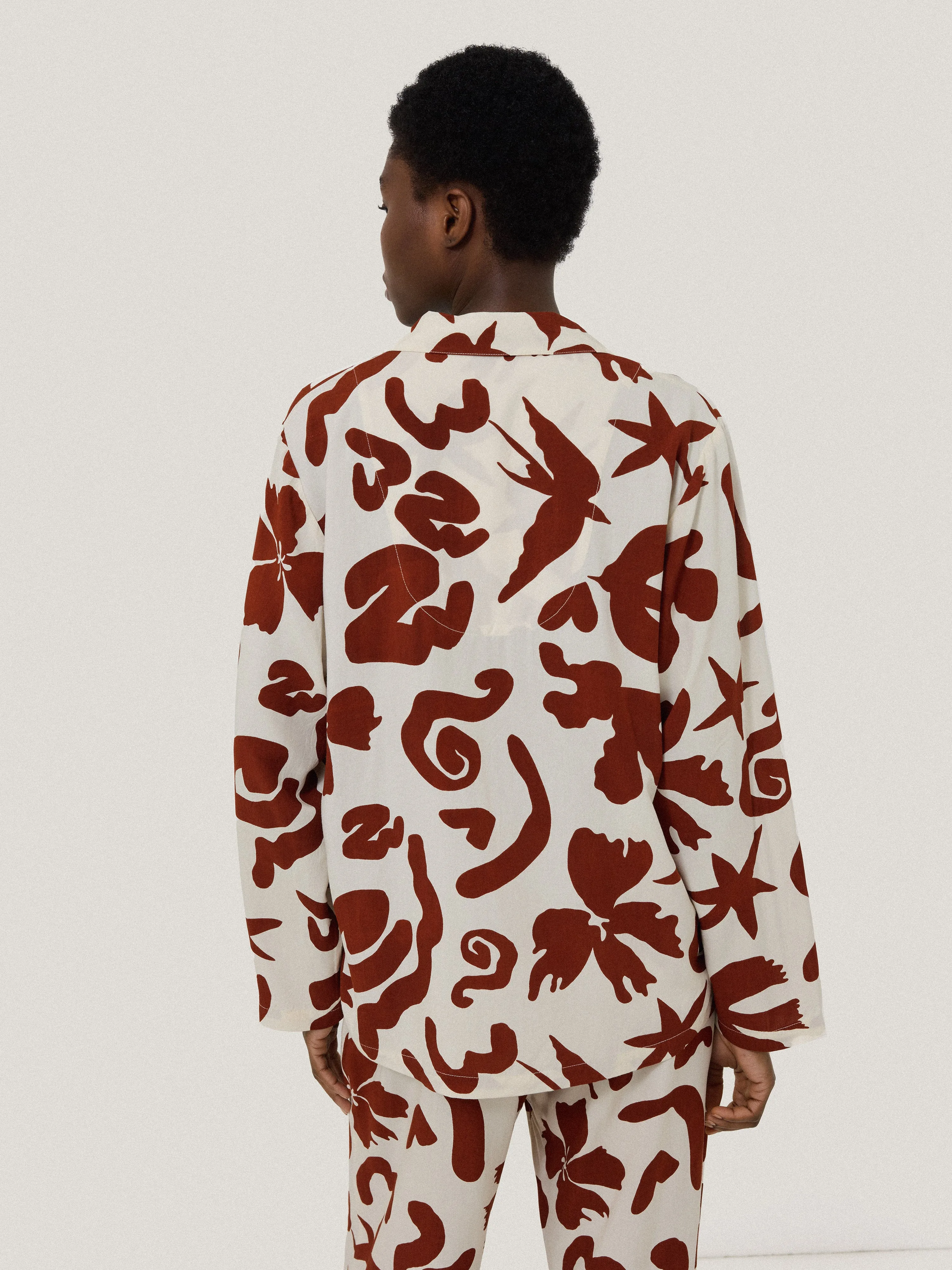 Abstract Kiss Full Length Pyjama | Red sold by Jigsaw product image thumbnail 4