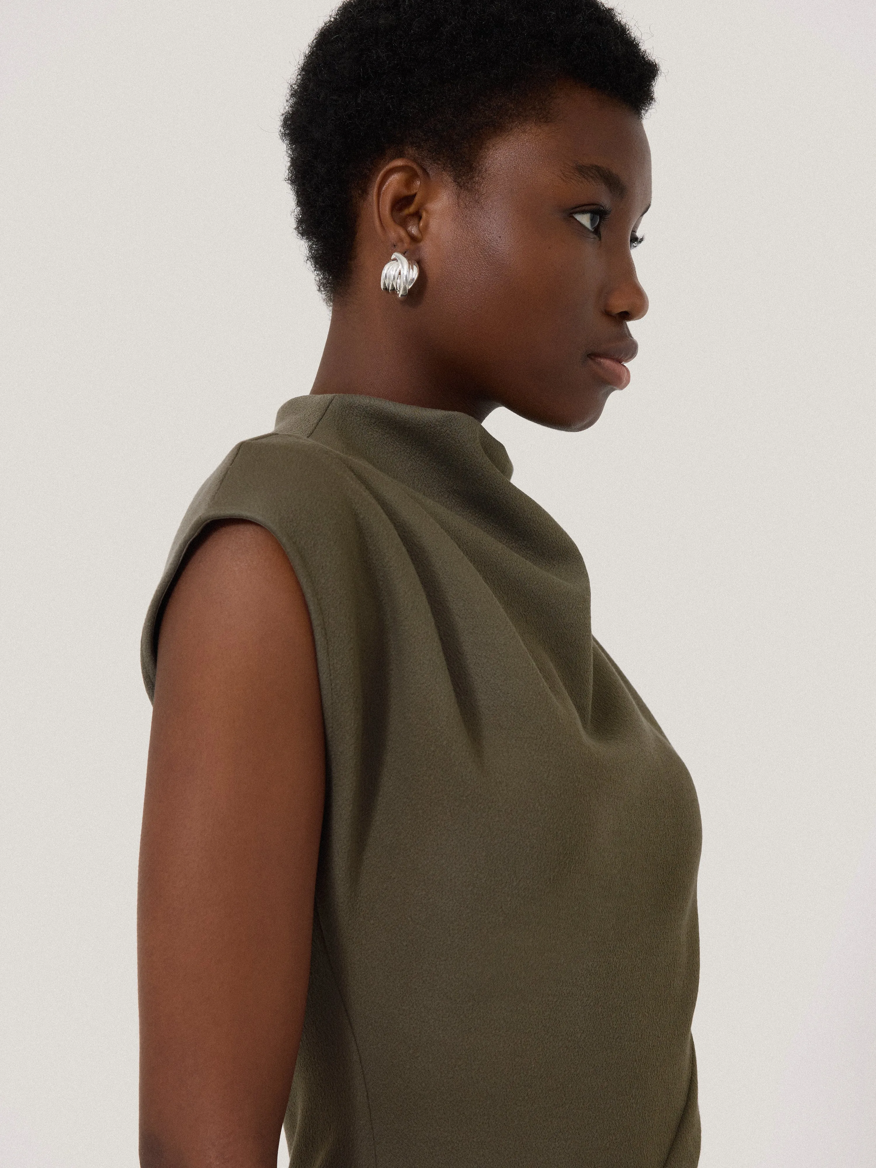 Structured Dart Dress | Green sold by Jigsaw product image thumbnail 3