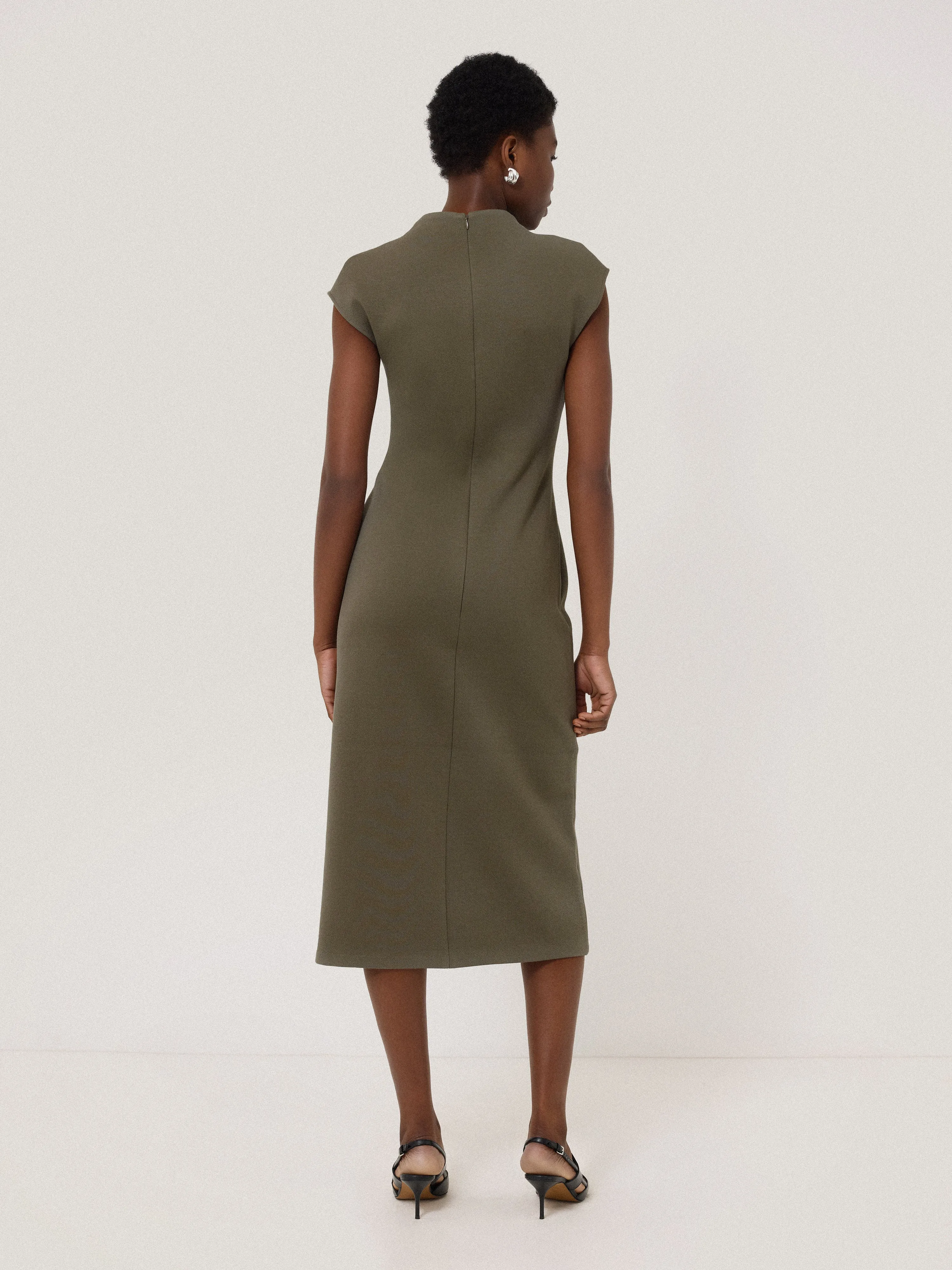 Structured Dart Dress | Green sold by Jigsaw product image thumbnail 4