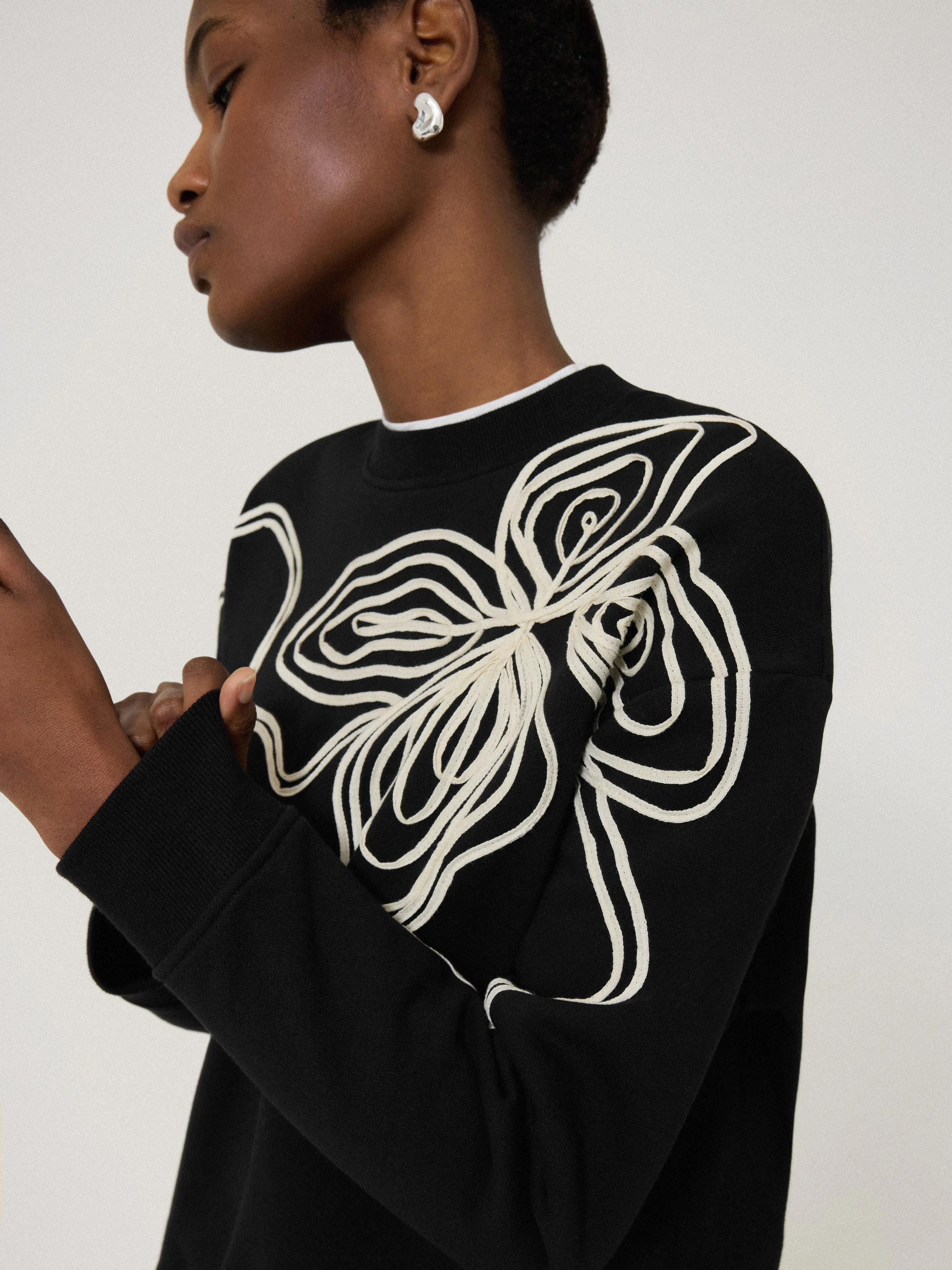Cornelli Sweatshirt | Black sold by Jigsaw product image thumbnail 2