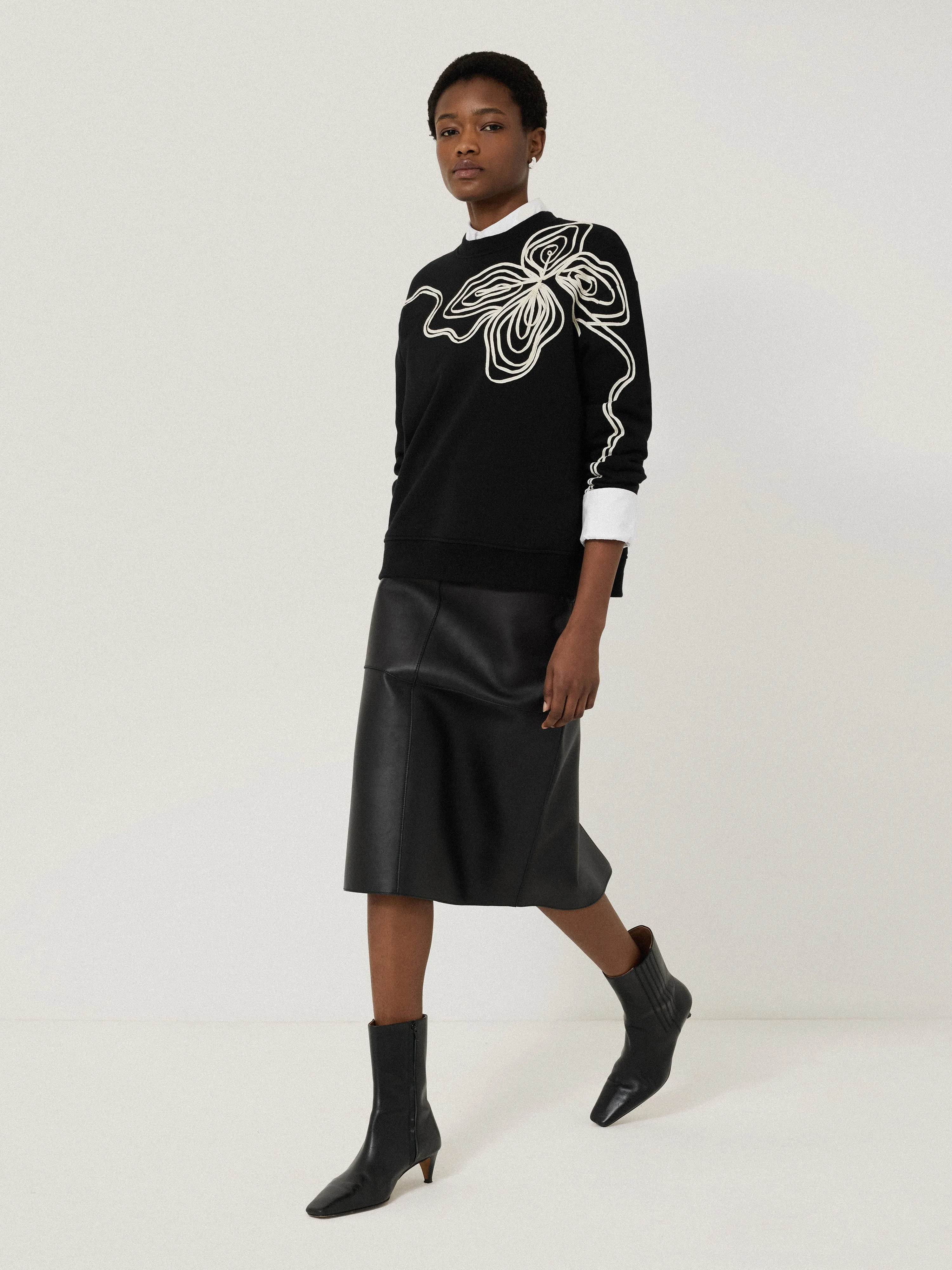 Cornelli Sweatshirt | Black sold by Jigsaw product image thumbnail 5
