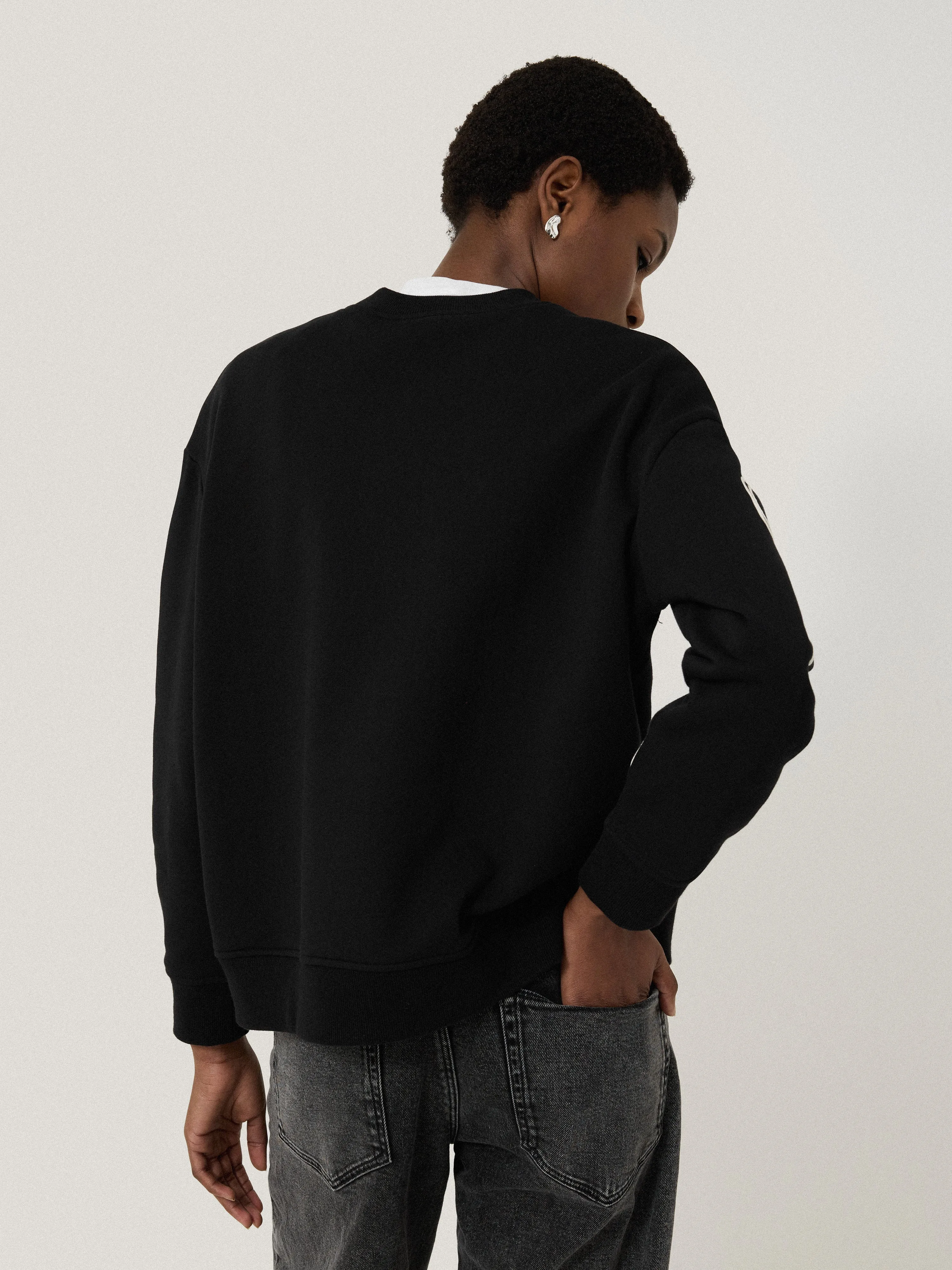 Cornelli Sweatshirt | Black sold by Jigsaw product image thumbnail 4