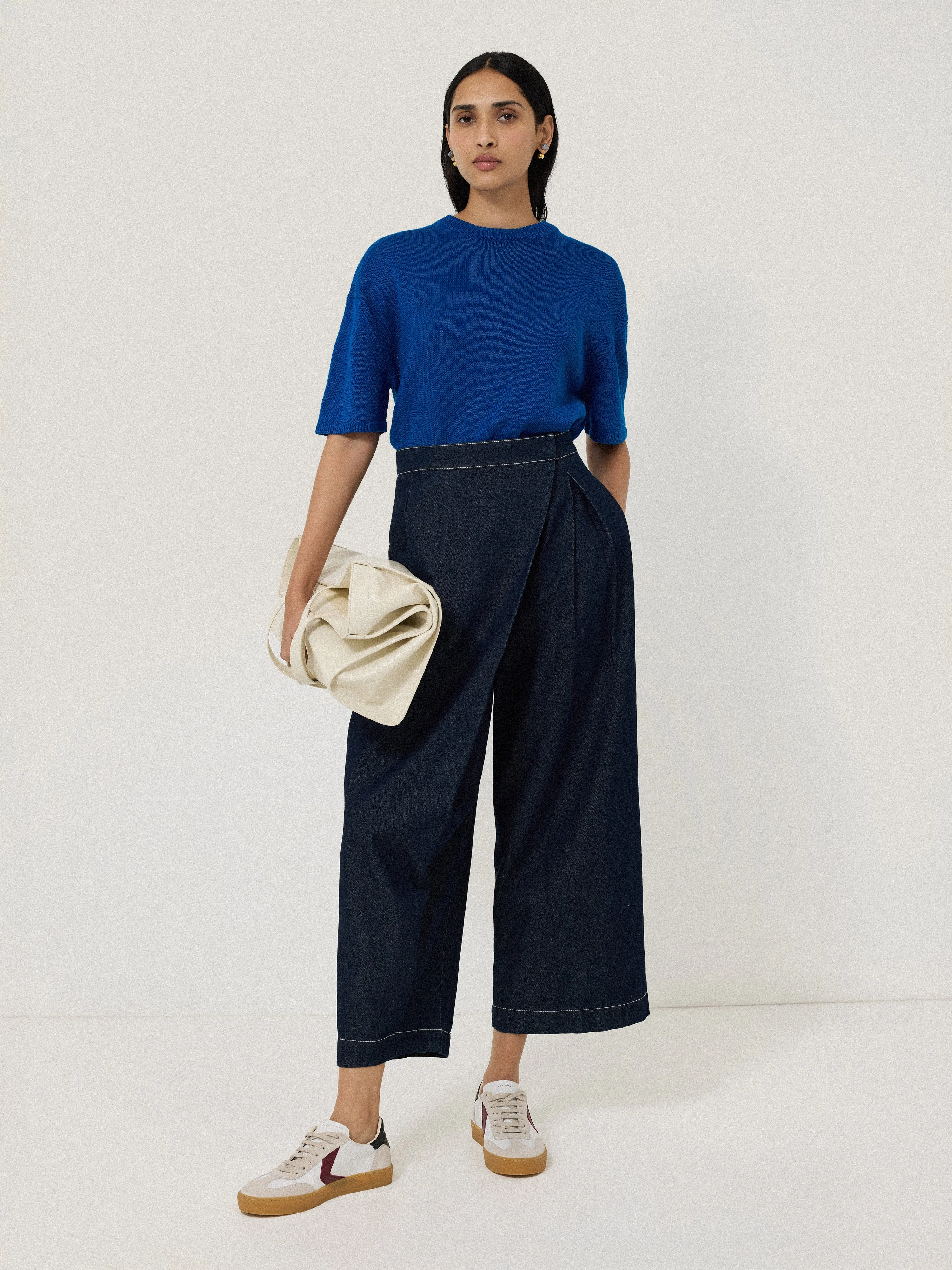 Linen Knitted Top | Blue sold by Jigsaw product image thumbnail 5