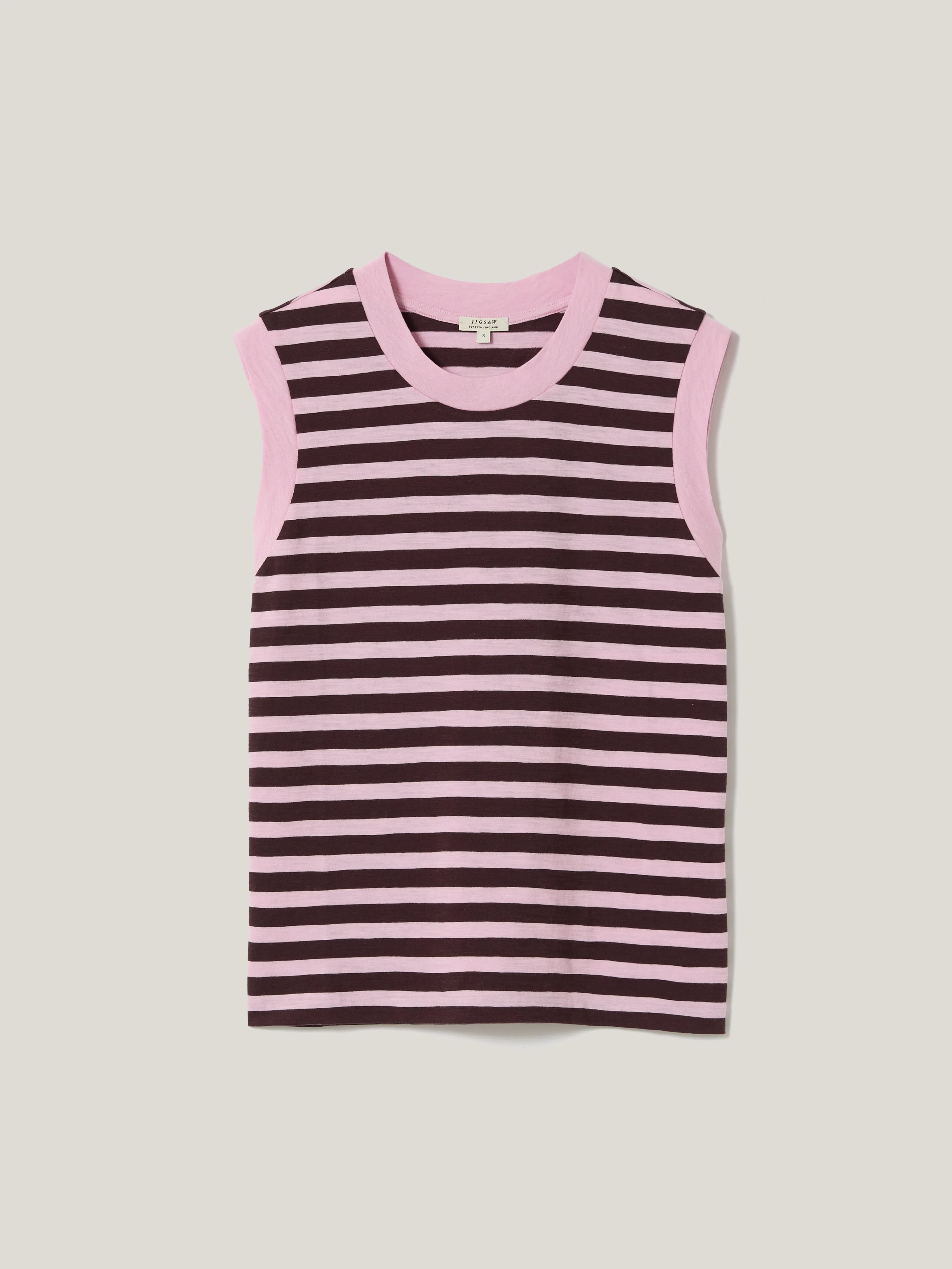 Cotton Slub Stripe Tank | Oxblood sold by Jigsaw product image thumbnail 5