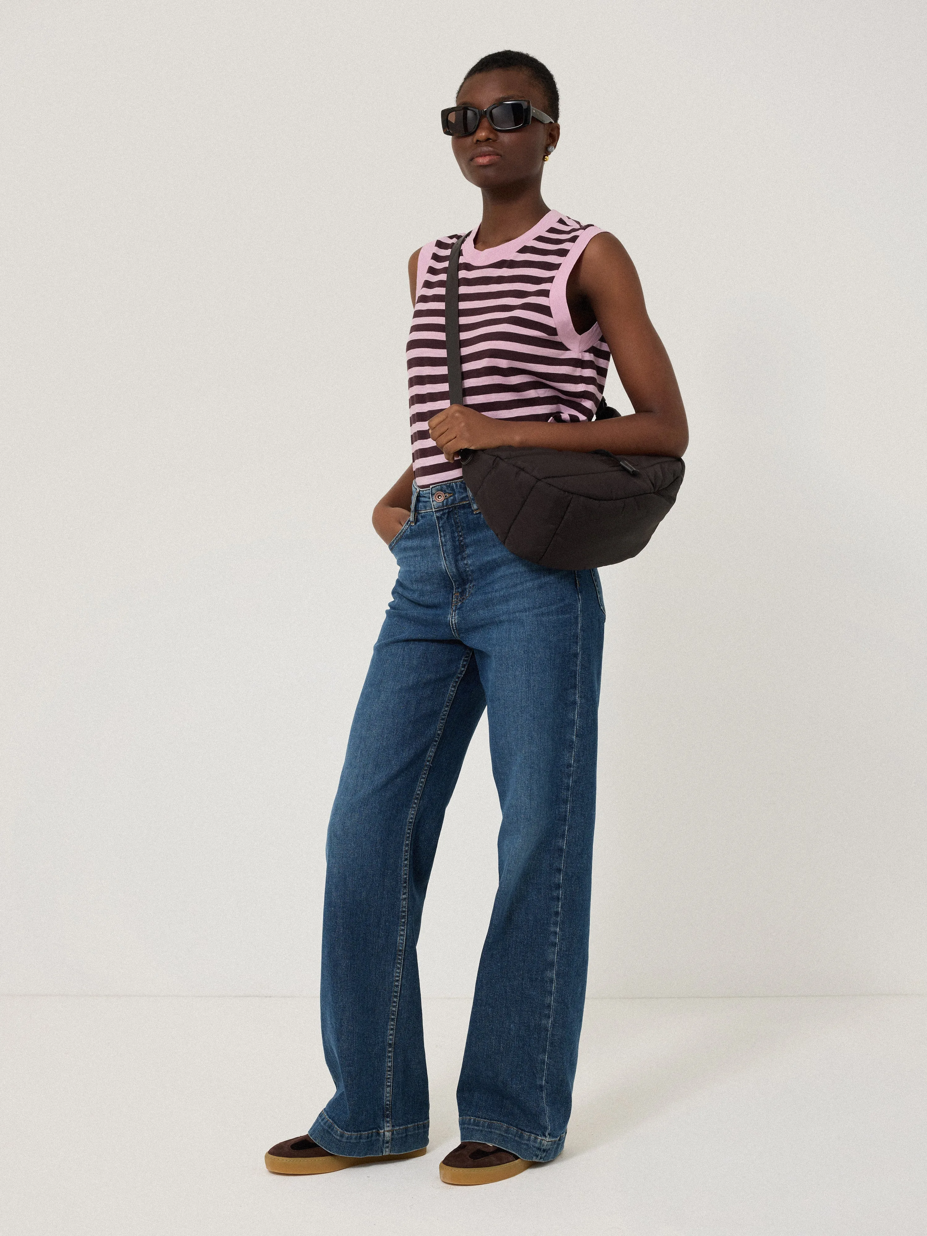 Cotton Slub Stripe Tank | Oxblood sold by Jigsaw product image thumbnail 3