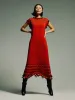 Fringe Texture Knit Dress | Orange sold by Jigsaw