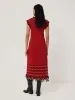 Fringe Texture Knit Dress | Orange sold by Jigsaw