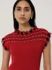 Fringe Texture Knit Dress | Orange sold by Jigsaw