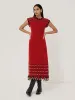 Fringe Texture Knit Dress | Orange sold by Jigsaw