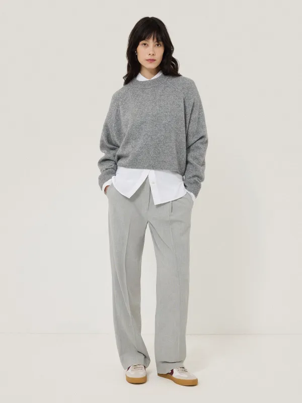 Dexter Crosshatch Trouser | Grey sold by Jigsaw