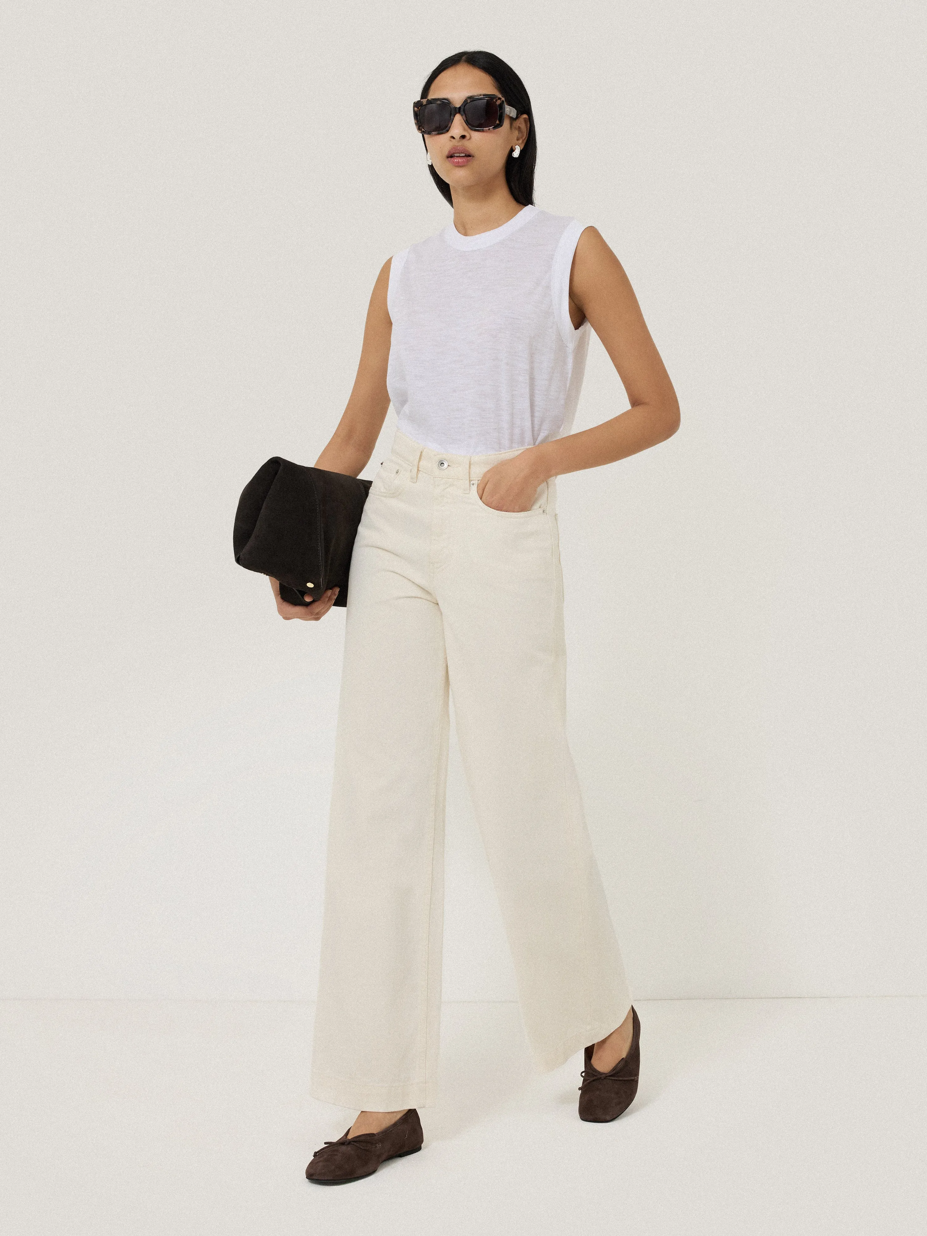 Cotton Slub Tank Top | White sold by Jigsaw product image thumbnail 3