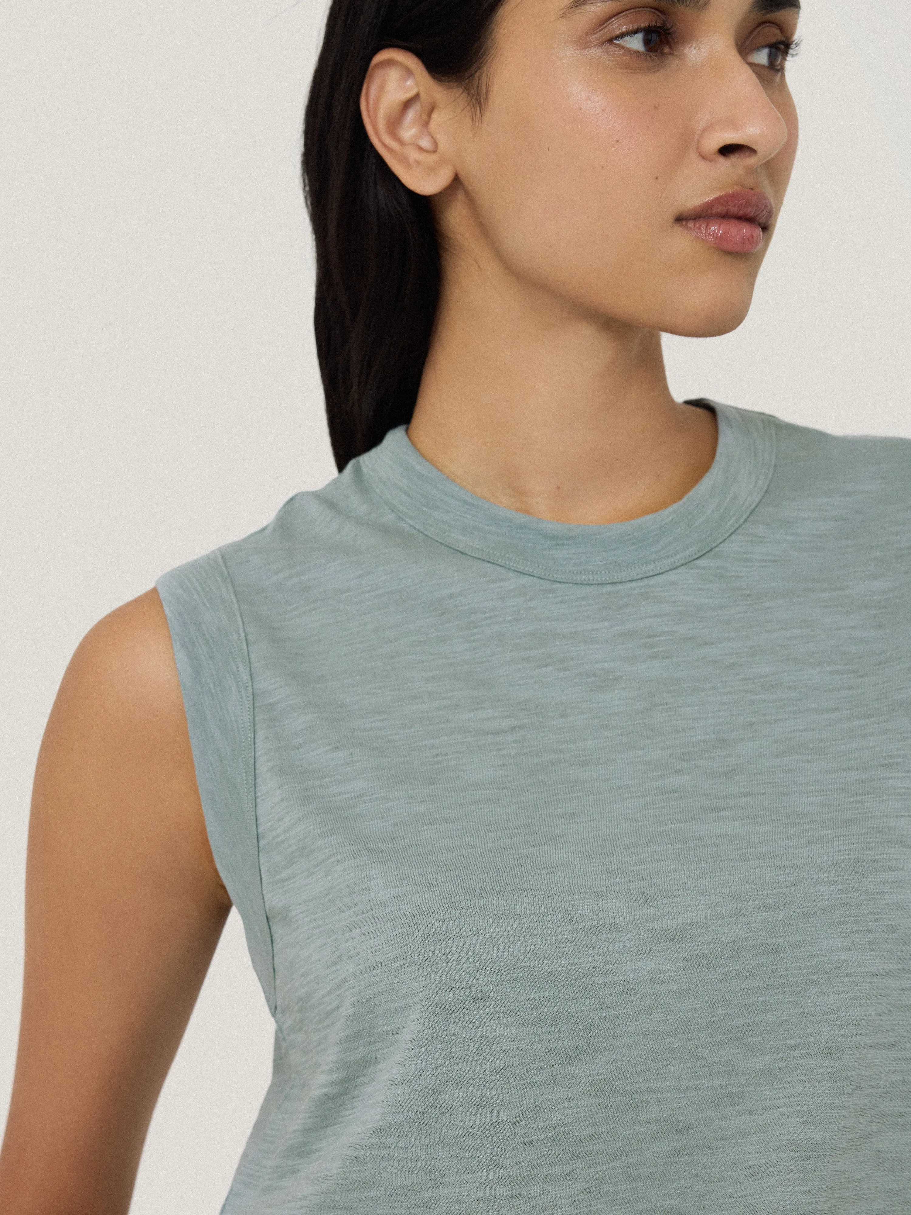 Cotton Slub Tank Top | Summer Rain sold by Jigsaw product image thumbnail 3