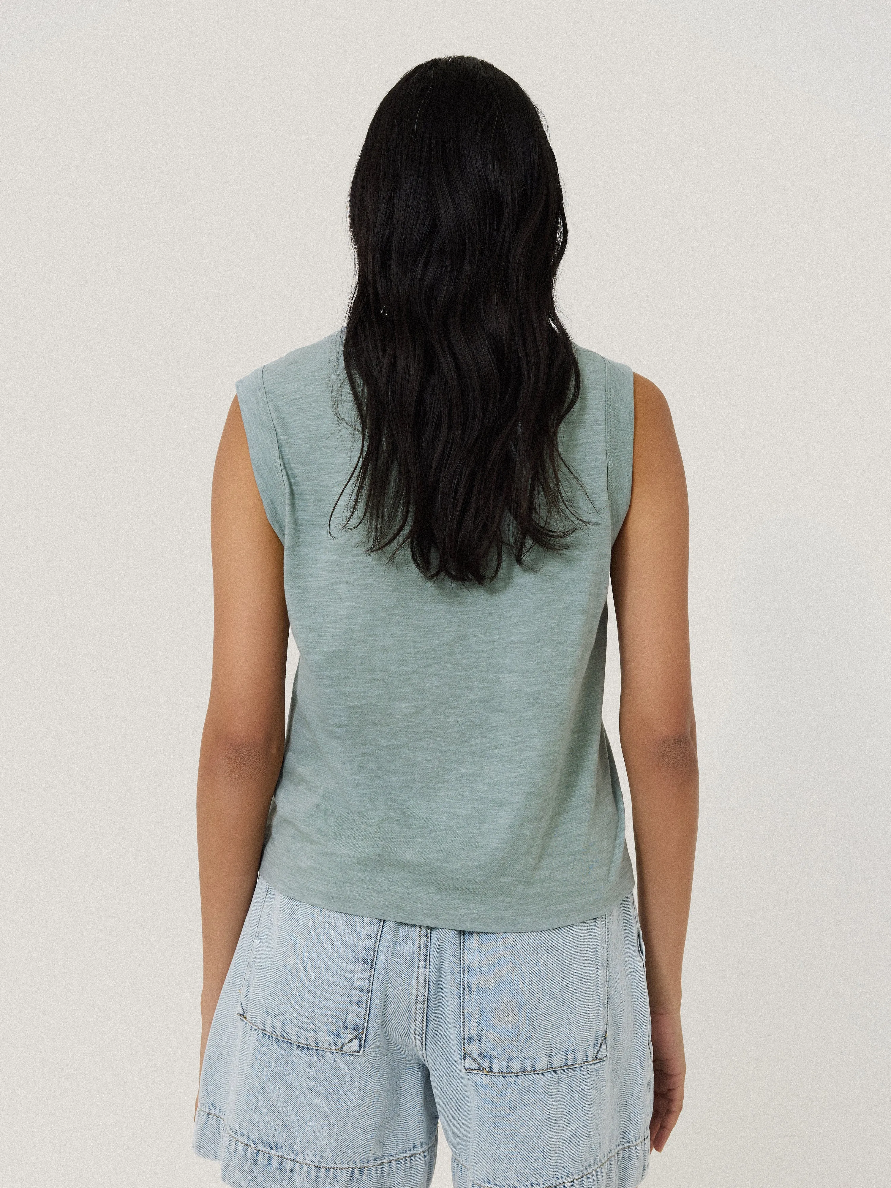 Cotton Slub Tank Top | Summer Rain sold by Jigsaw product image thumbnail 4