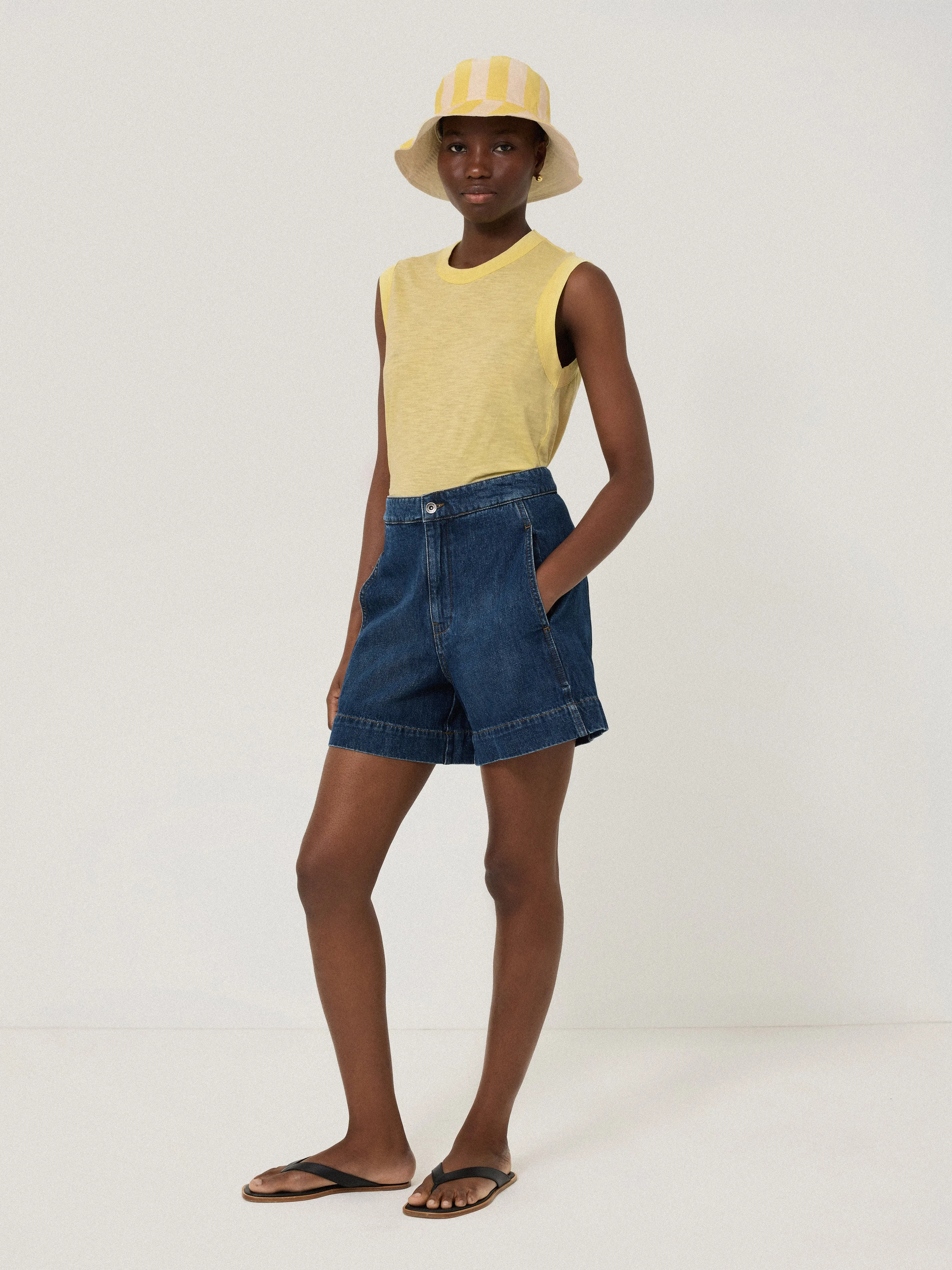 Cotton Slub Tank Top | Yellow sold by Jigsaw product image thumbnail 4