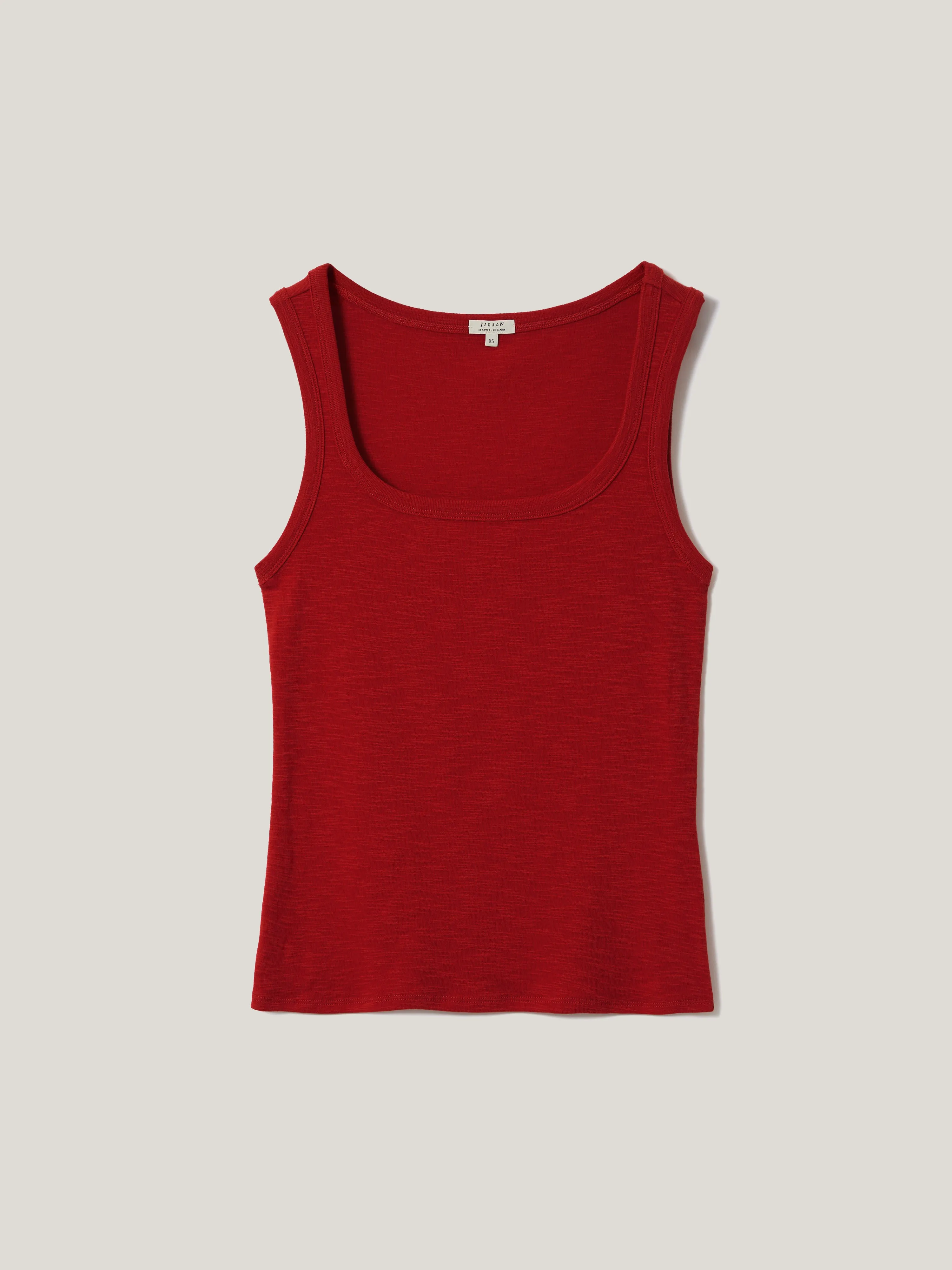 Cotton Luxe Square Neck Tank | Red sold by Jigsaw product image thumbnail 5