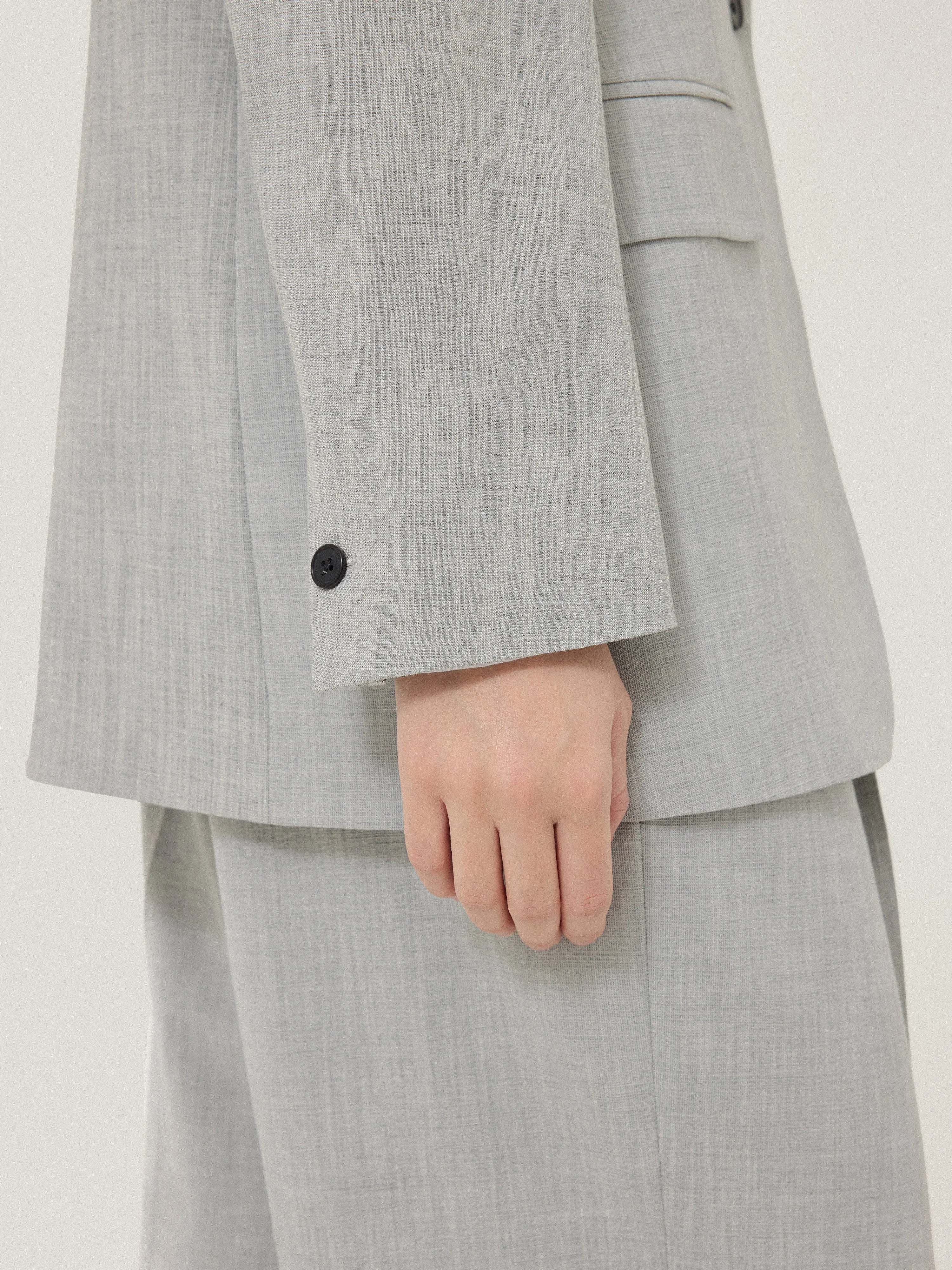 Knox Crosshatch Blazer | Grey sold by Jigsaw product image thumbnail 3