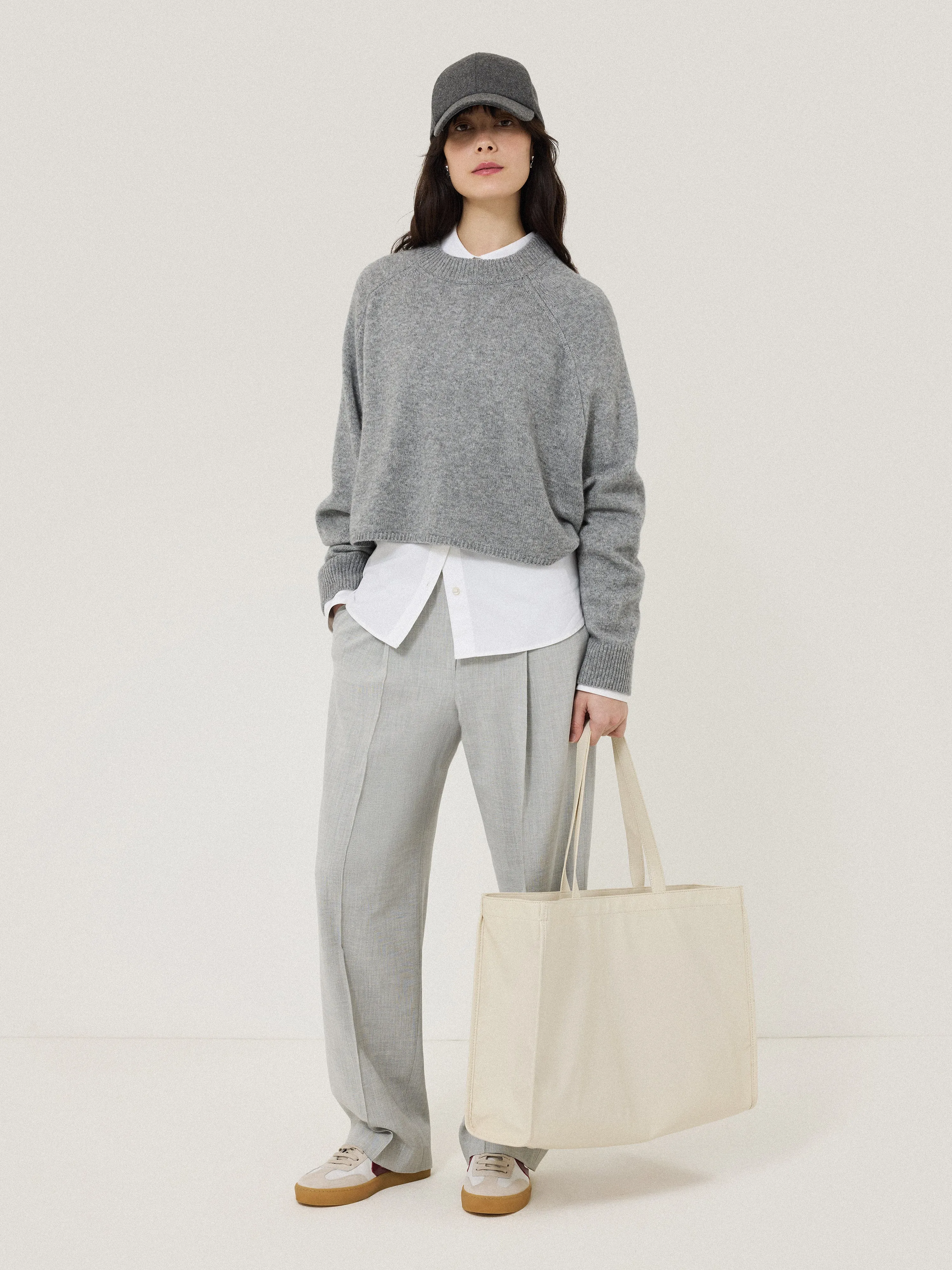 Large Patent Tote Bag | Cream sold by Jigsaw product image thumbnail 2