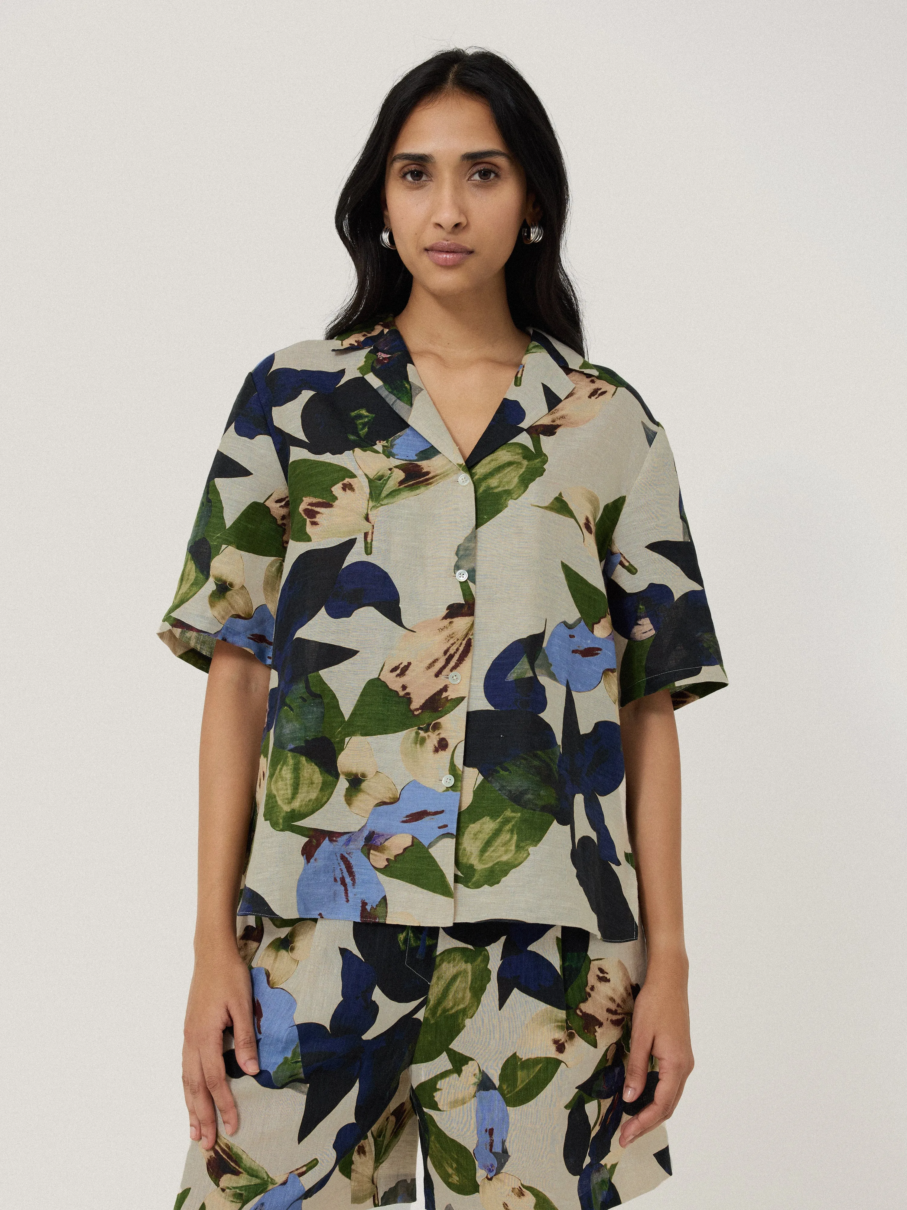Future Botanic Linen Shirt | Neutral sold by Jigsaw
