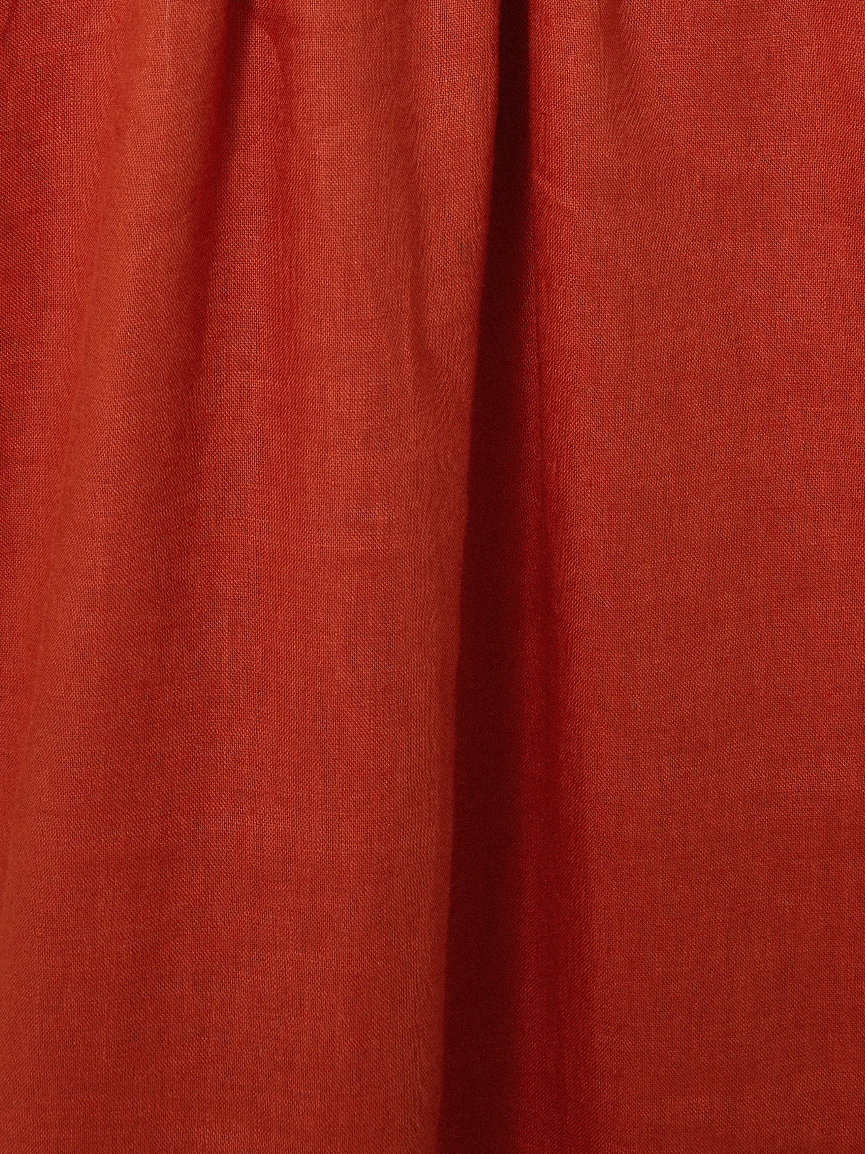 Linen Smocked T-shirt Dress | Orange sold by Jigsaw product image thumbnail 5