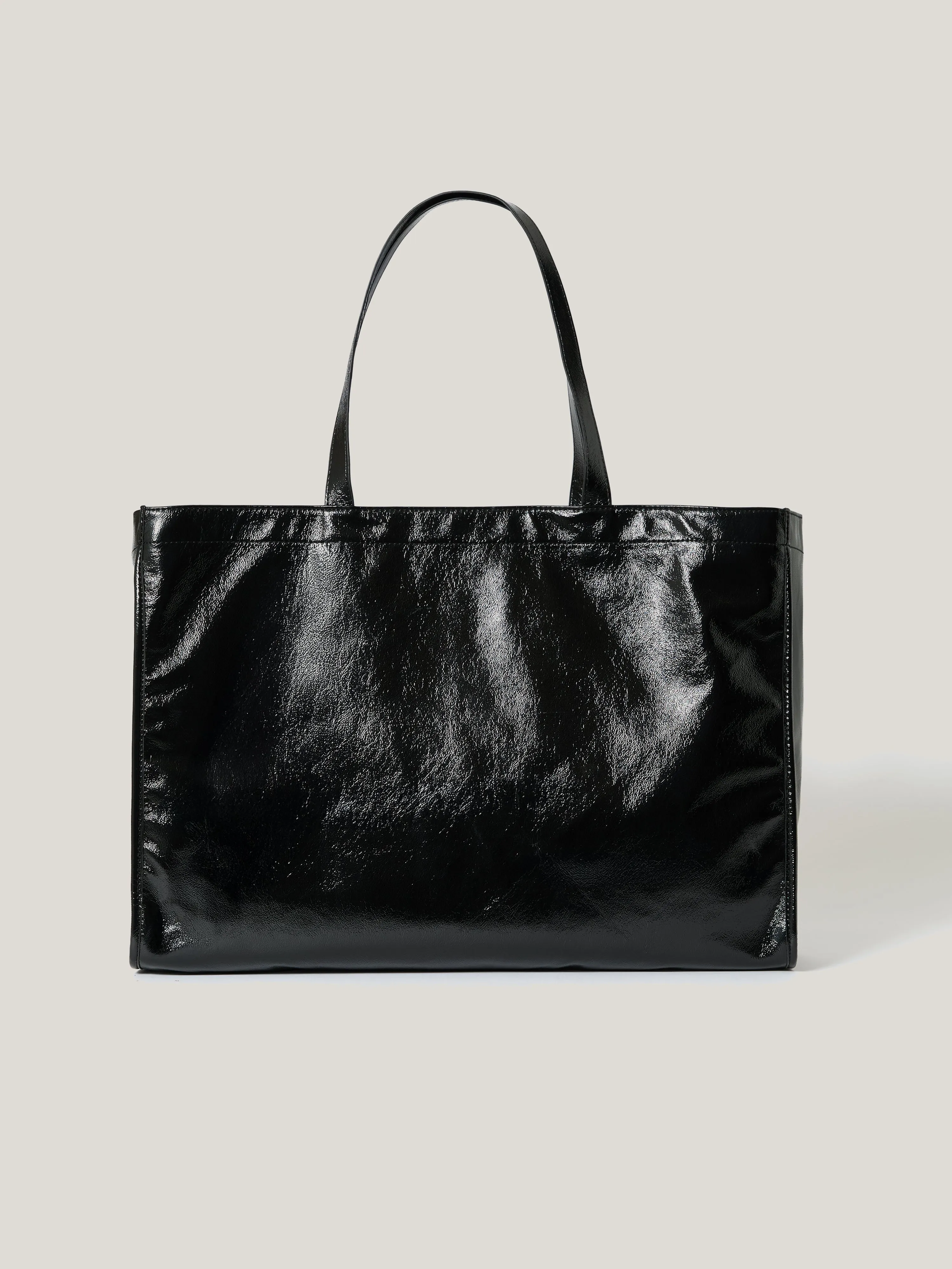 Large Patent Tote Bag | Black sold by Jigsaw product image thumbnail 4