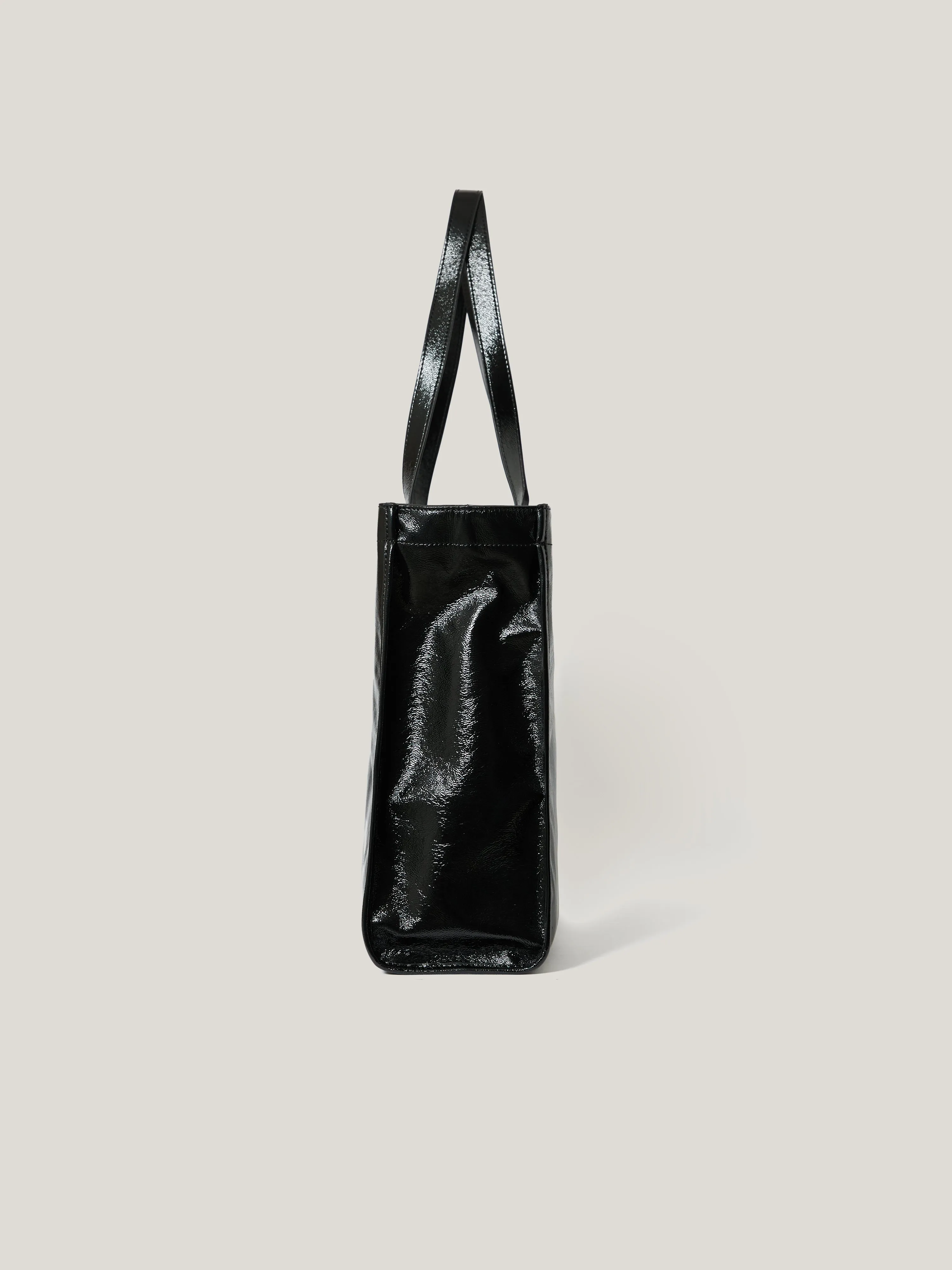 Large Patent Tote Bag | Black sold by Jigsaw product image thumbnail 3