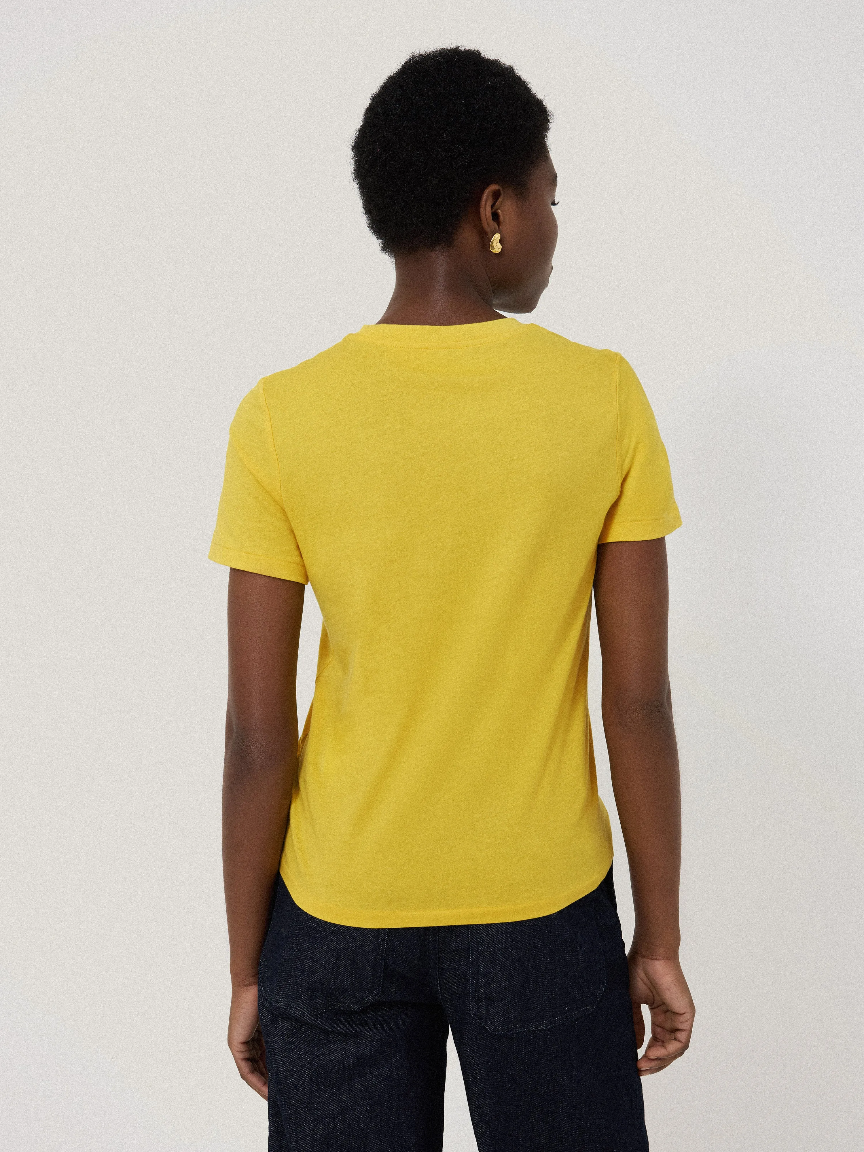 Supima Cotton Scoop Neck Tee | Daffodil sold by Jigsaw product image thumbnail 4