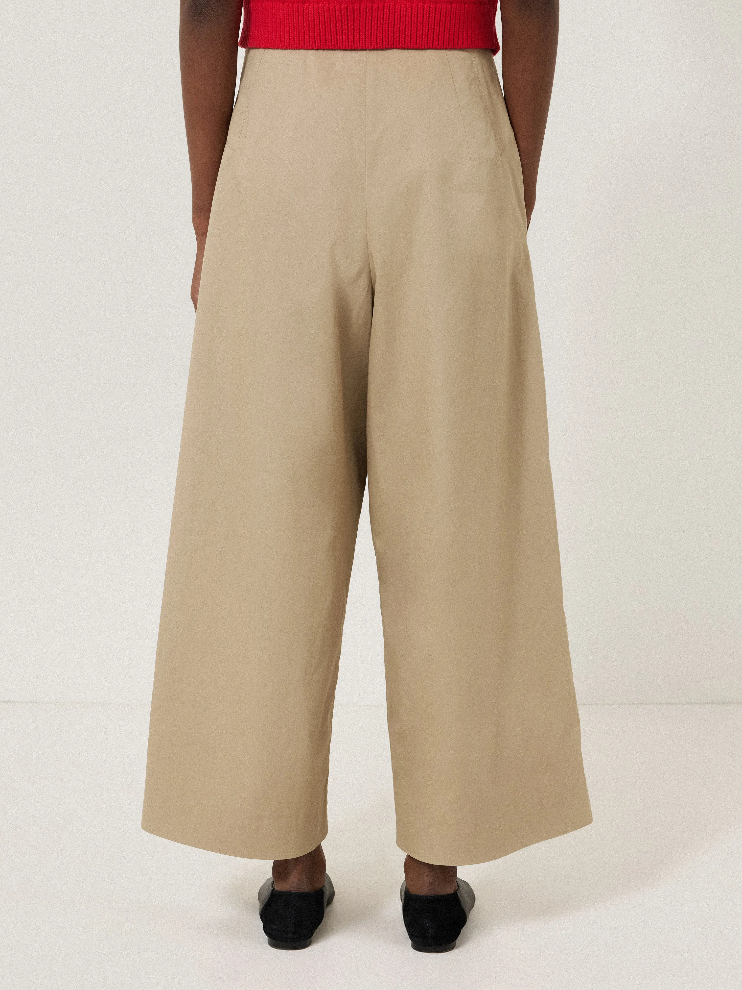 Wide Leg Cotton Trouser | Stone sold by Jigsaw product image thumbnail 5