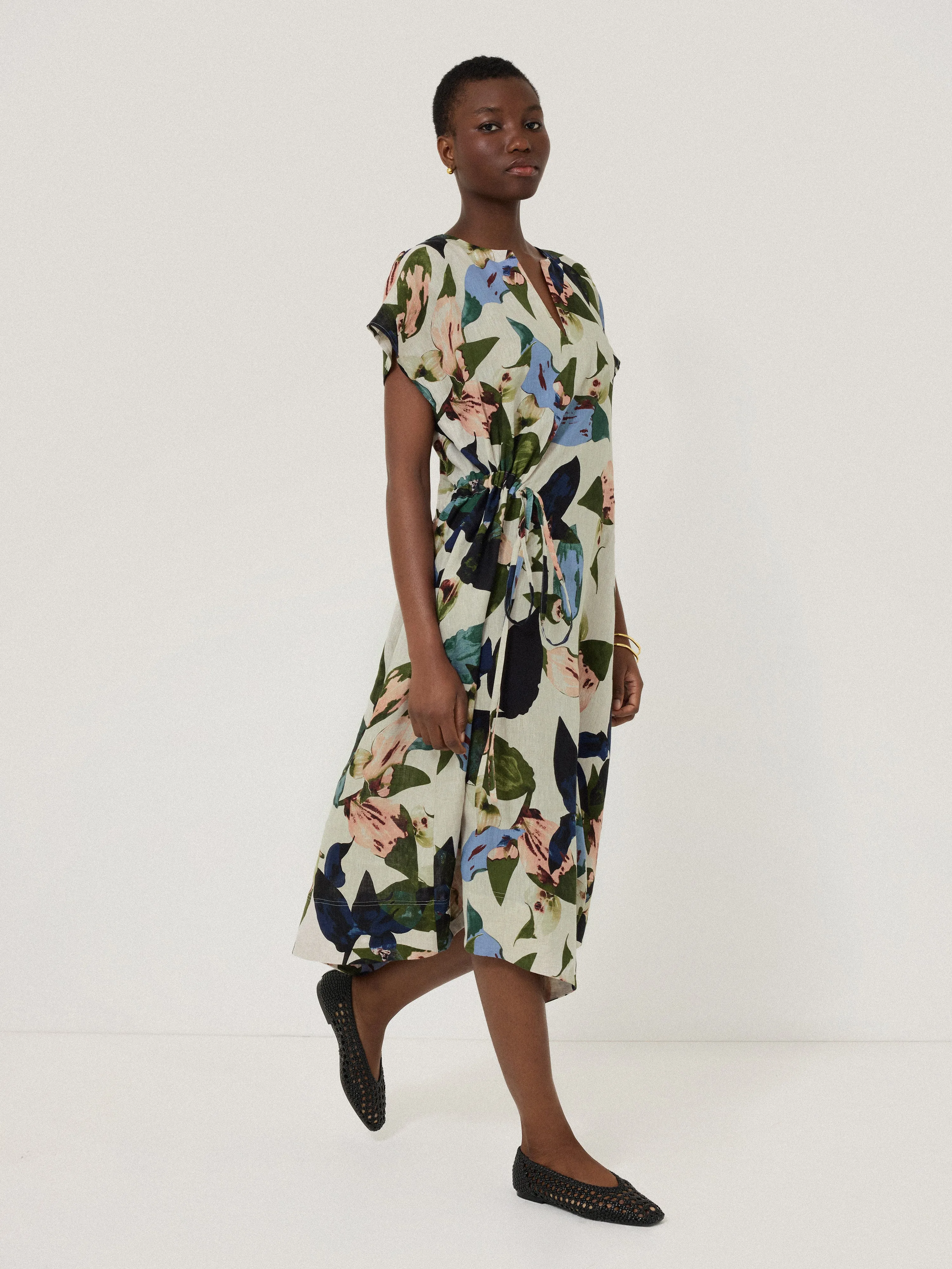 Future Botanic Linen Dress | Neutral sold by Jigsaw