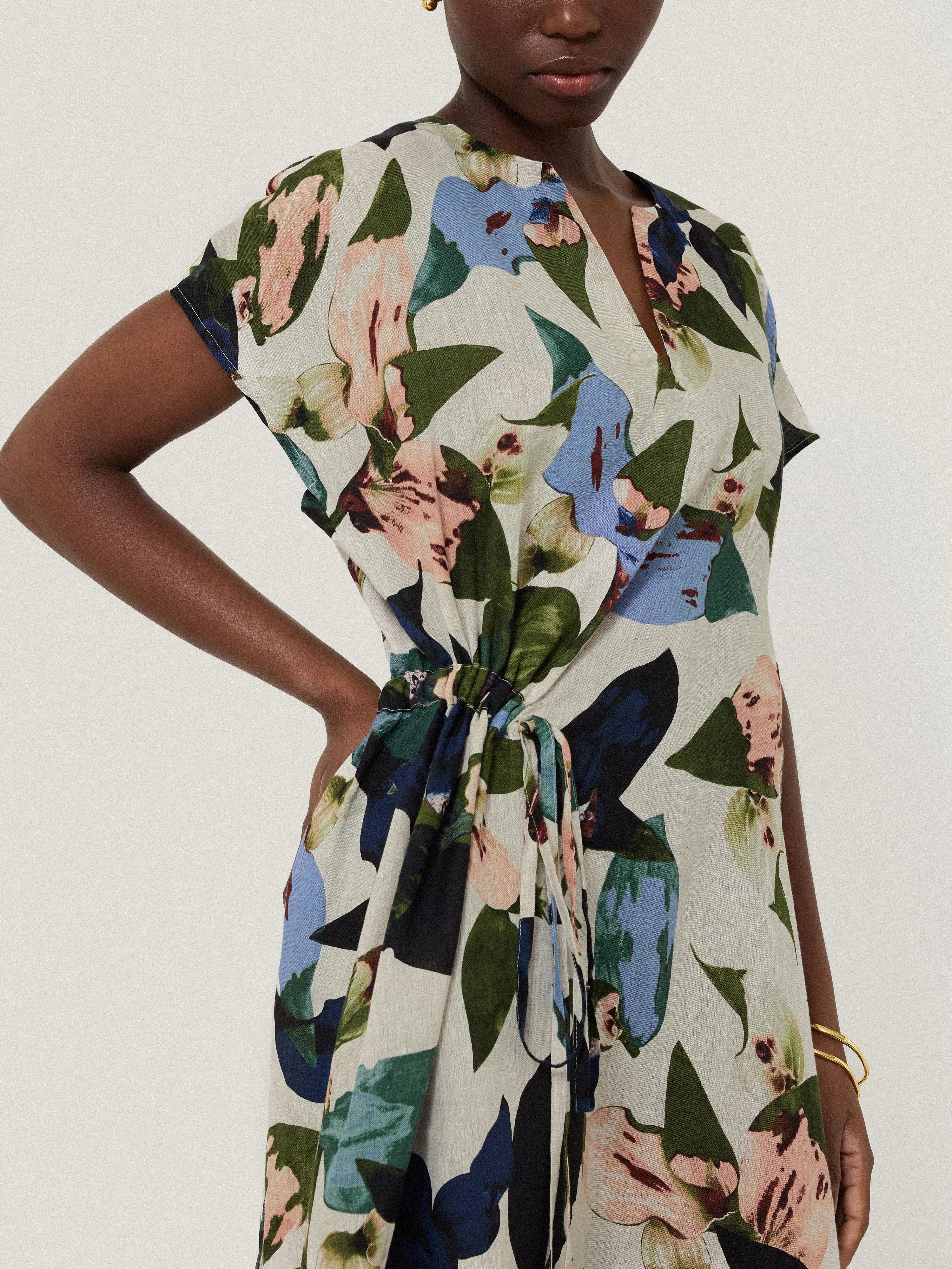 Future Botanic Linen Dress | Neutral sold by Jigsaw product image thumbnail 2