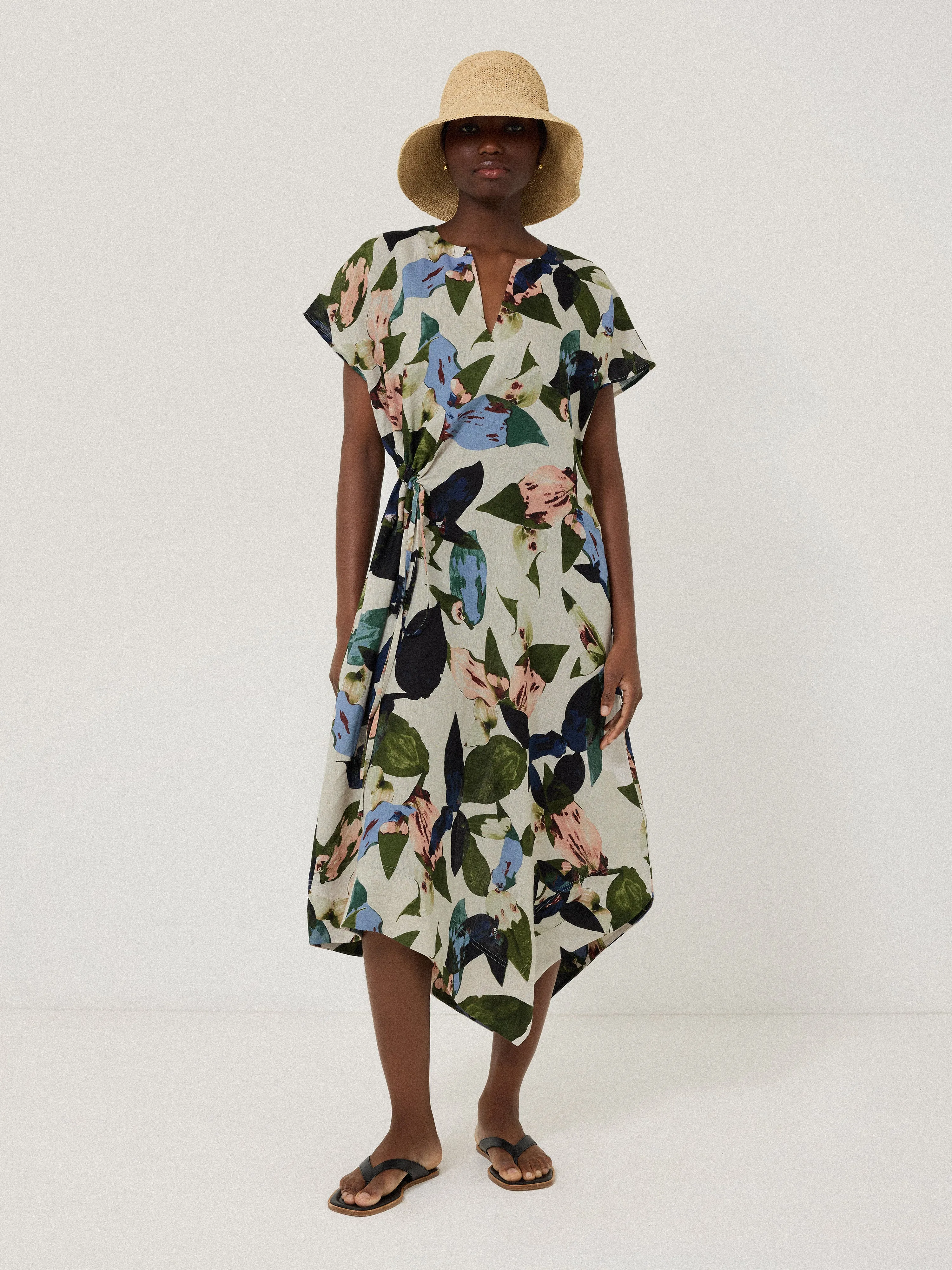 Future Botanic Linen Dress | Neutral sold by Jigsaw product image thumbnail 4