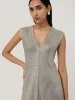 Metallic Jersey Maxi Dress | Gold sold by Jigsaw