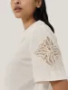 Embroidered Short Sleeve T-shirt | Cream sold by Jigsaw