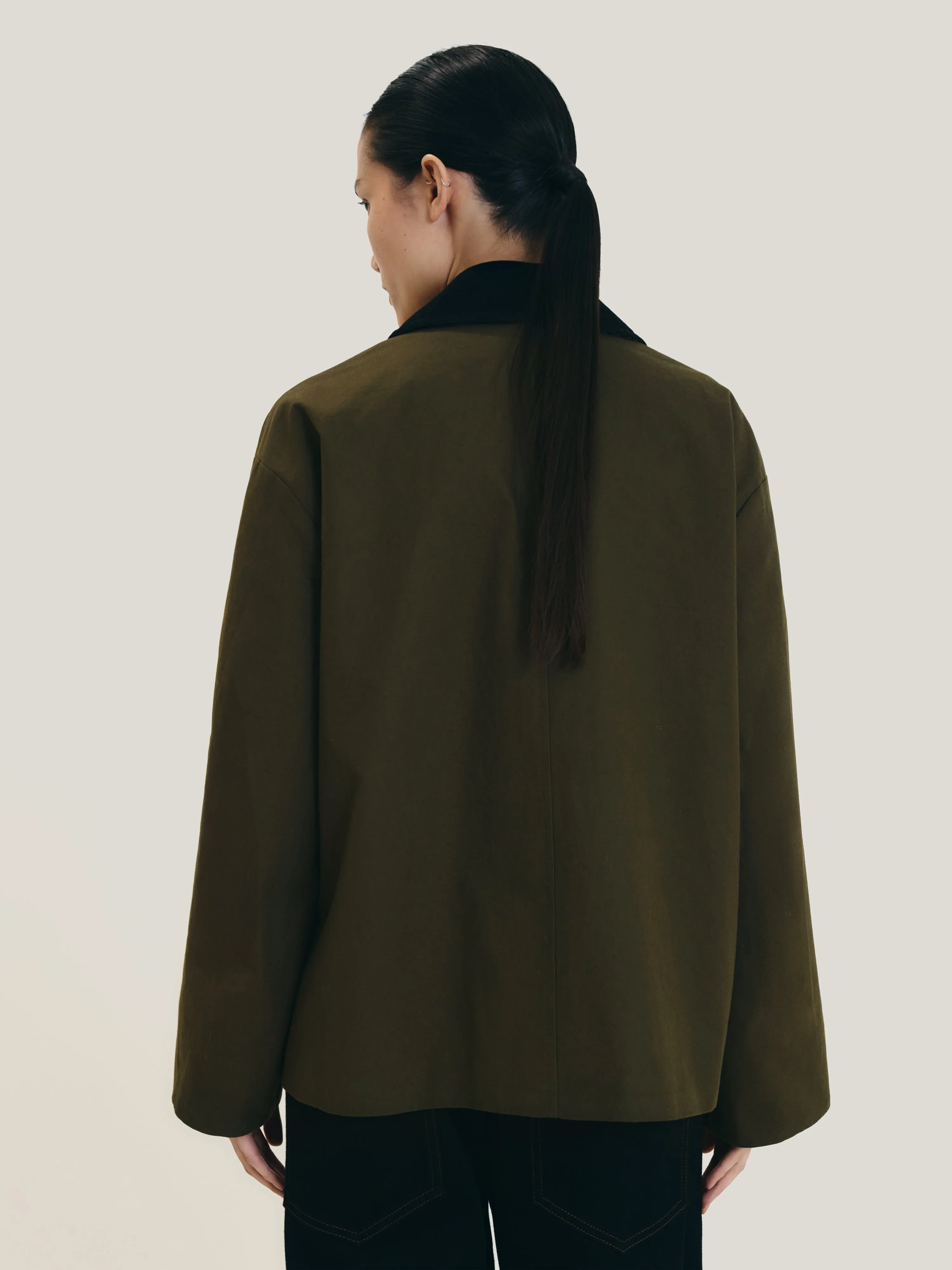 Compact Cotton Jacket | Green sold by Jigsaw product image thumbnail 3