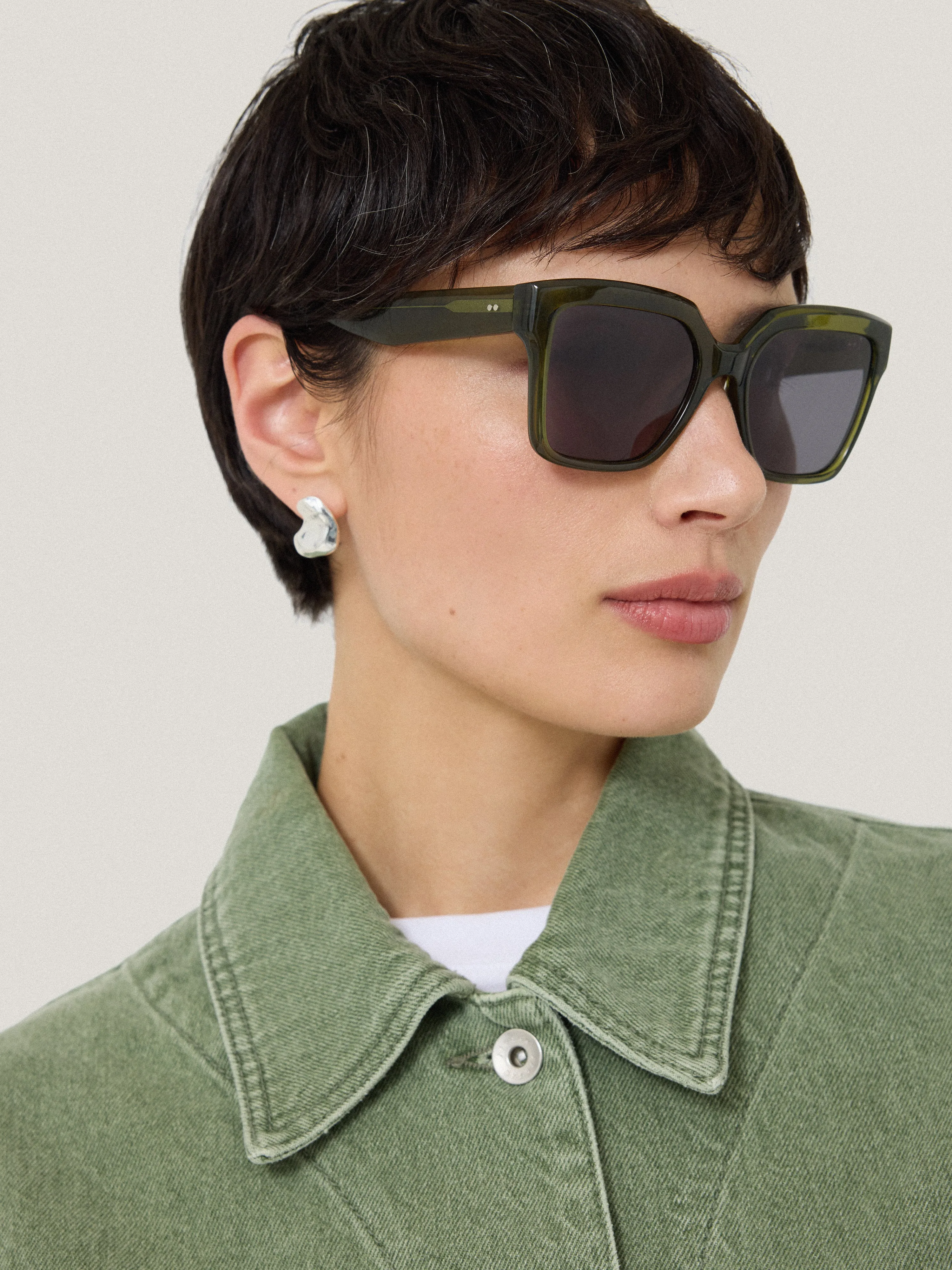 Maldon D-frame Sunglasses | Green sold by Jigsaw product image thumbnail 2