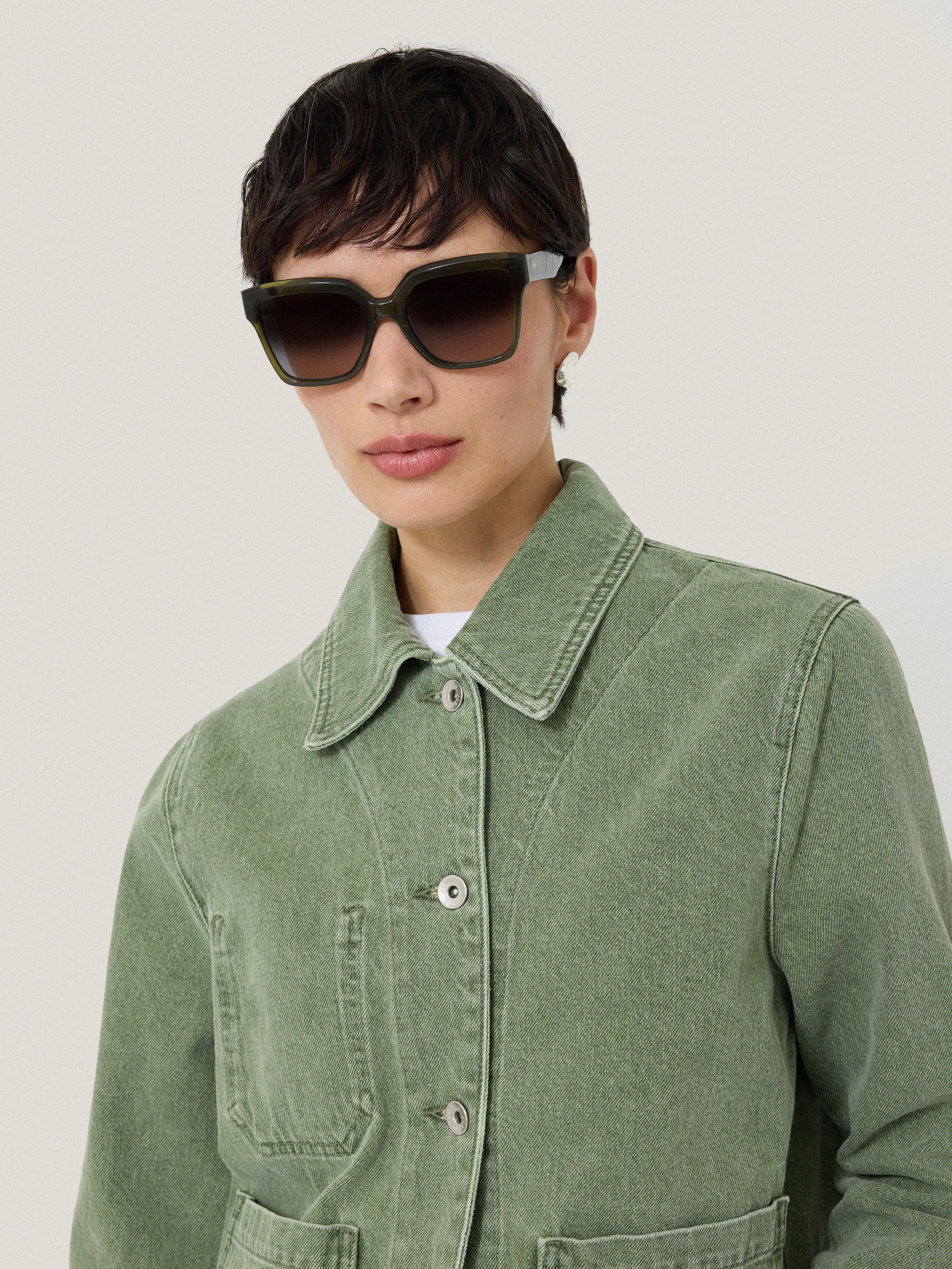 Maldon D-frame Sunglasses | Green sold by Jigsaw product image thumbnail 4