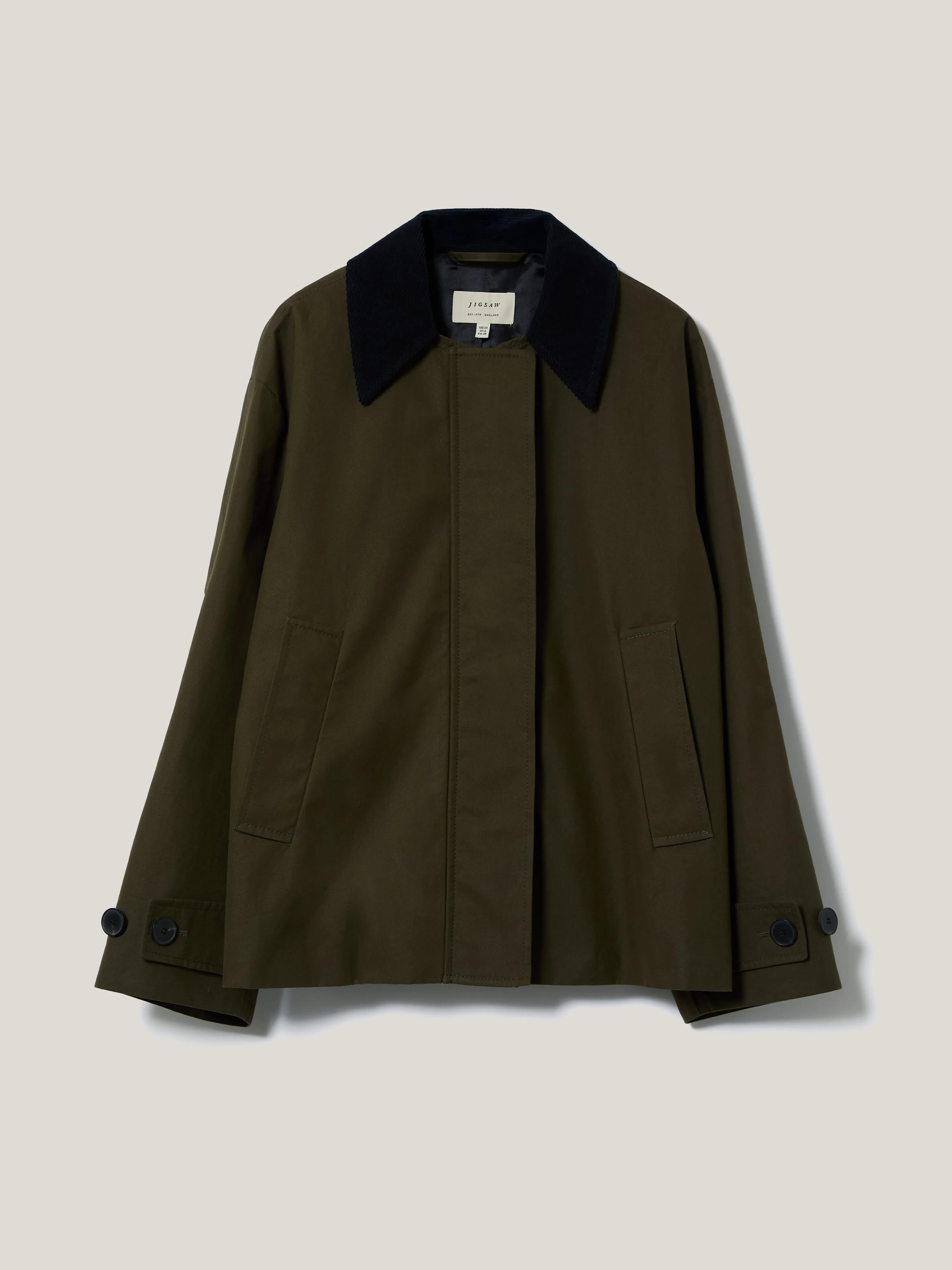 British Millerain Cotton Jacket | Green sold by Jigsaw product image thumbnail 4